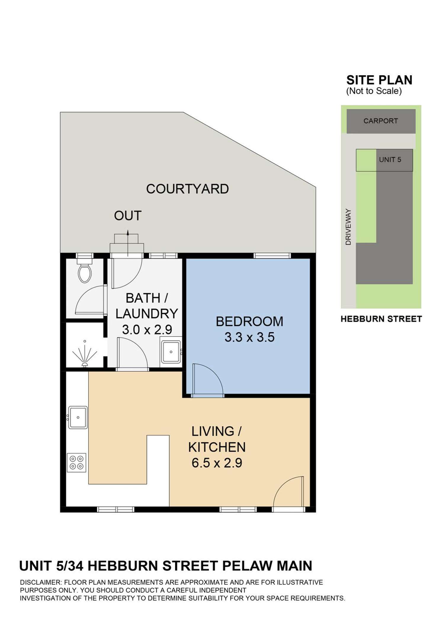 Floorplan of Homely unit listing, 5/34 Hebburn Street, Pelaw Main NSW 2327