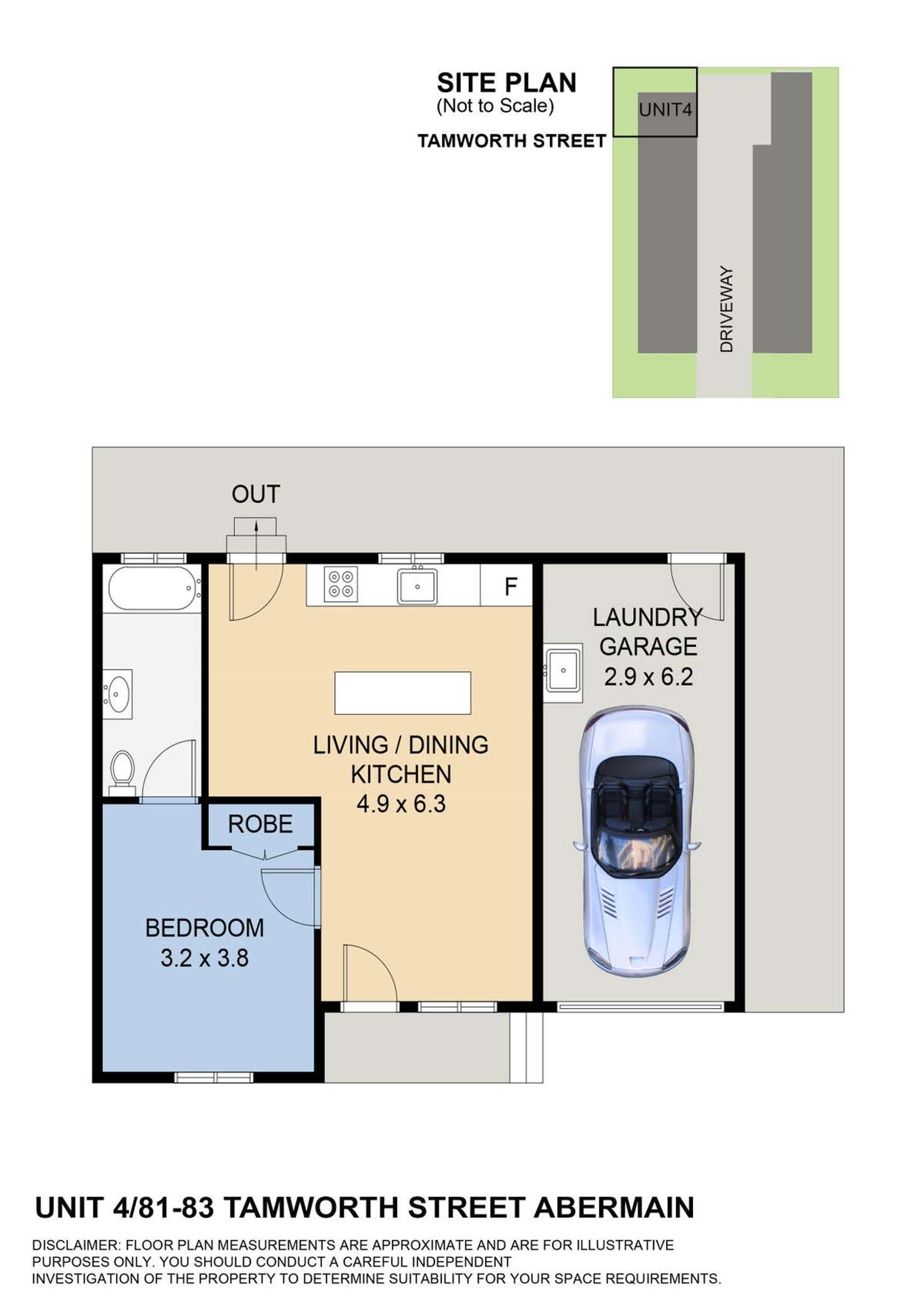 Floorplan of Homely unit listing, 4/81-83 Tamworth Street, Abermain NSW 2326