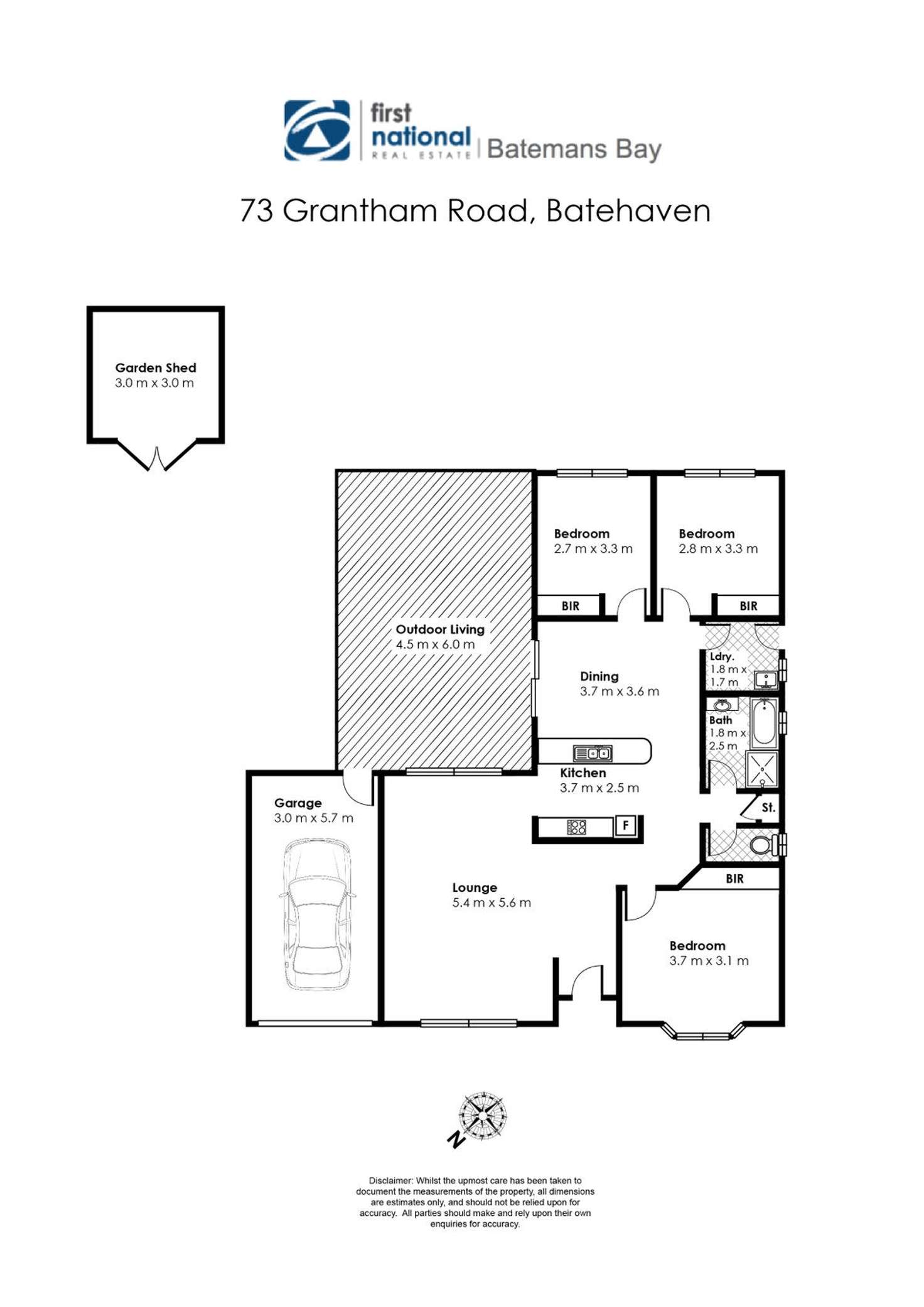 Floorplan of Homely house listing, 73 Grantham Road, Batehaven NSW 2536