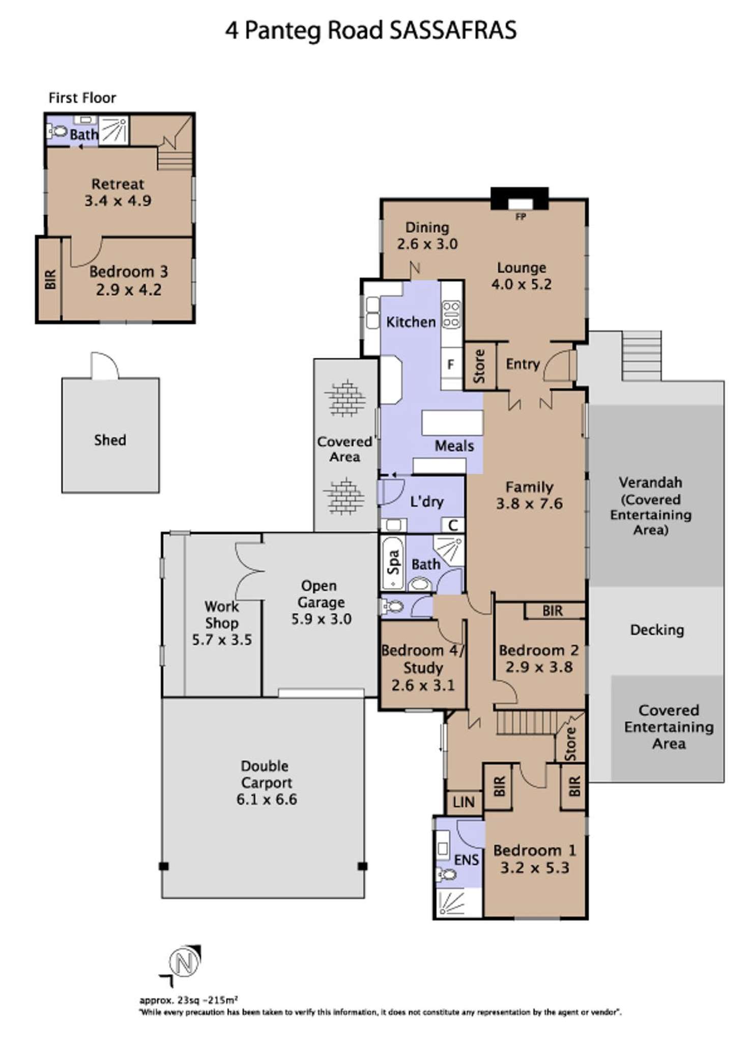 Floorplan of Homely house listing, 4 Panteg Road, Sassafras VIC 3787