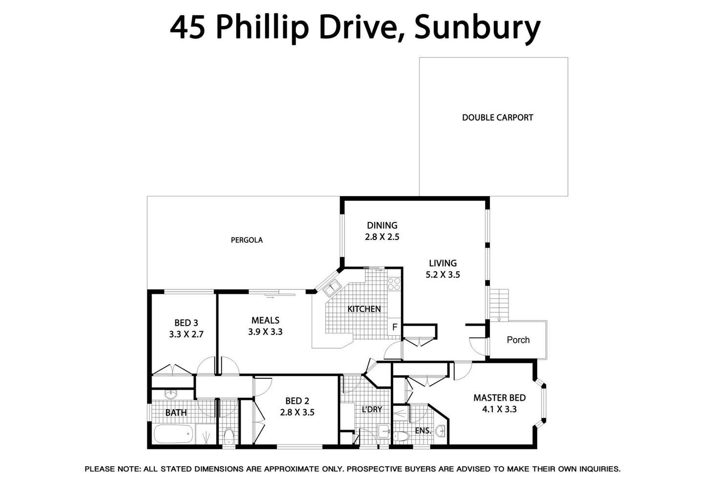 Floorplan of Homely house listing, 45 Phillip Drive, Sunbury VIC 3429