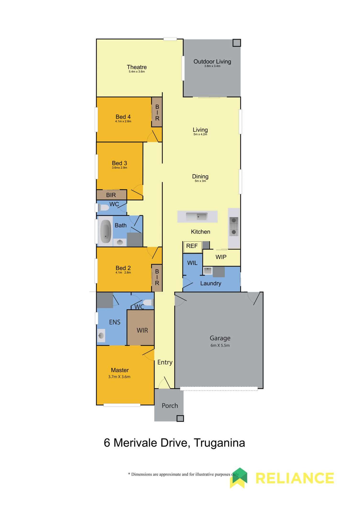 Floorplan of Homely house listing, 6 Merivale Drive, Truganina VIC 3029
