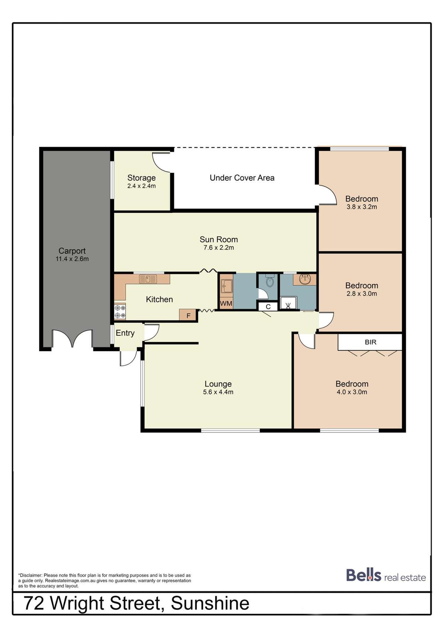 Floorplan of Homely house listing, 72 Wright Street, Sunshine VIC 3020