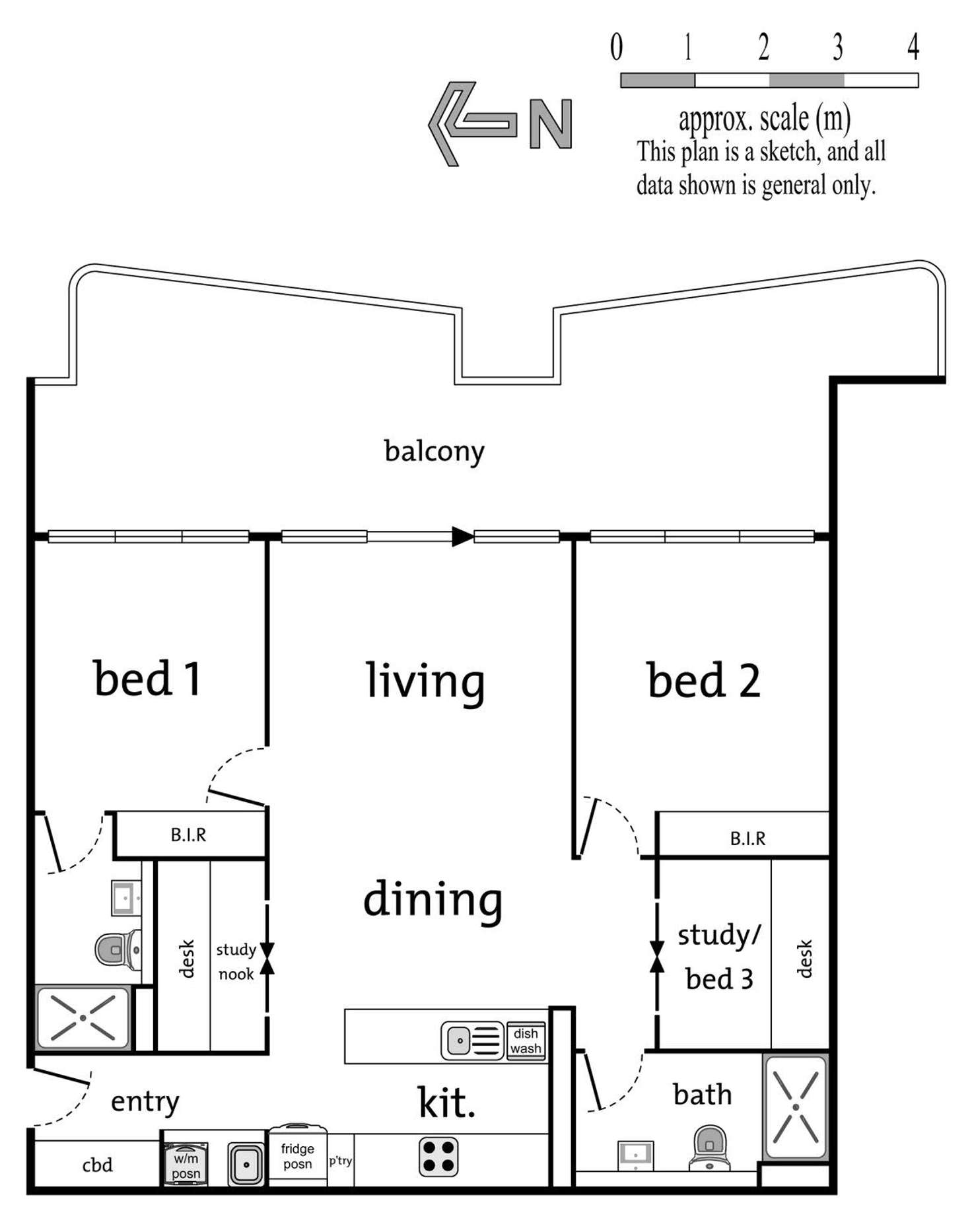 Floorplan of Homely apartment listing, 312/3 Tannock Street, Balwyn North VIC 3104