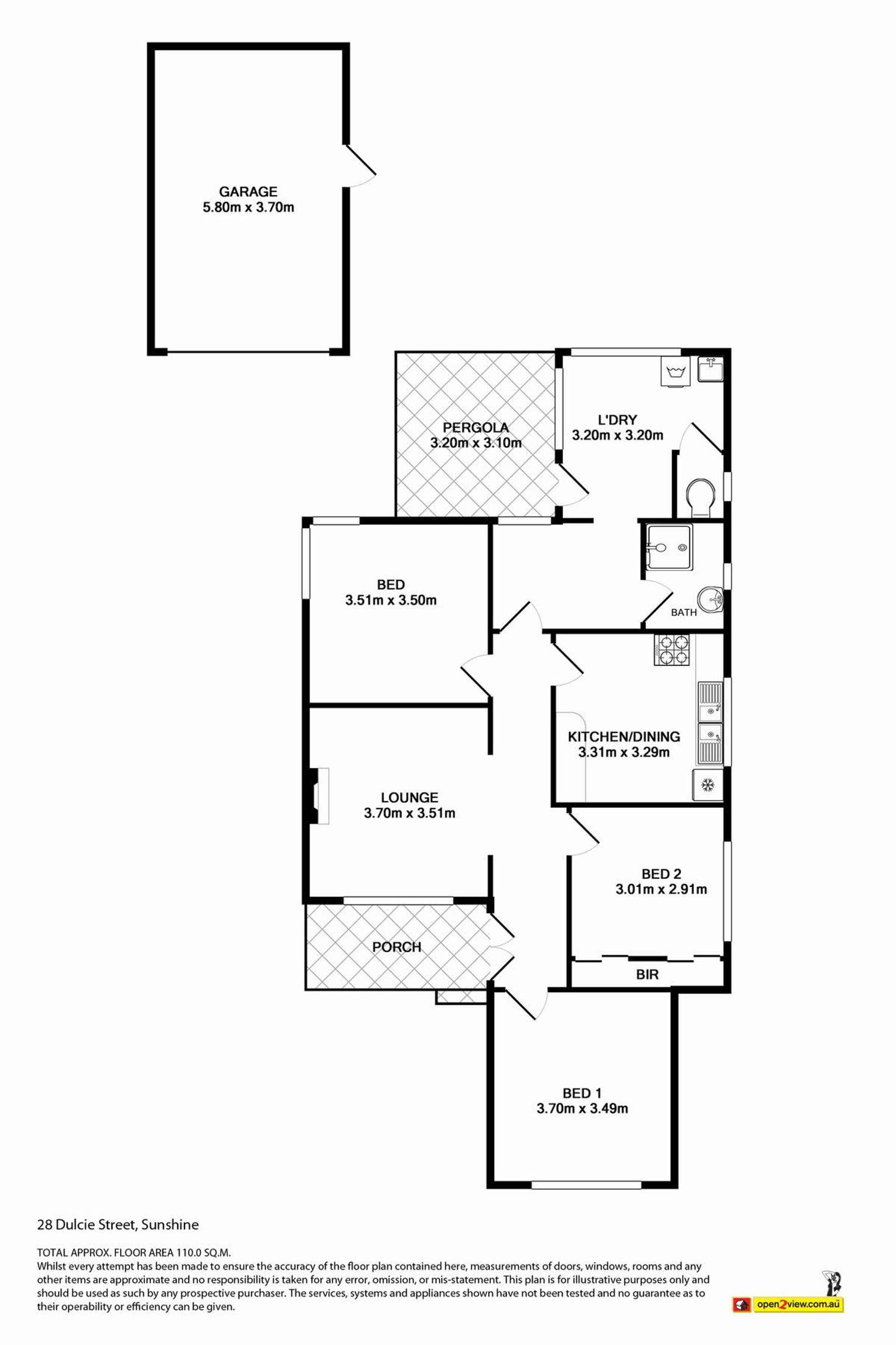 Floorplan of Homely house listing, 28 Dulcie Street, Sunshine VIC 3020
