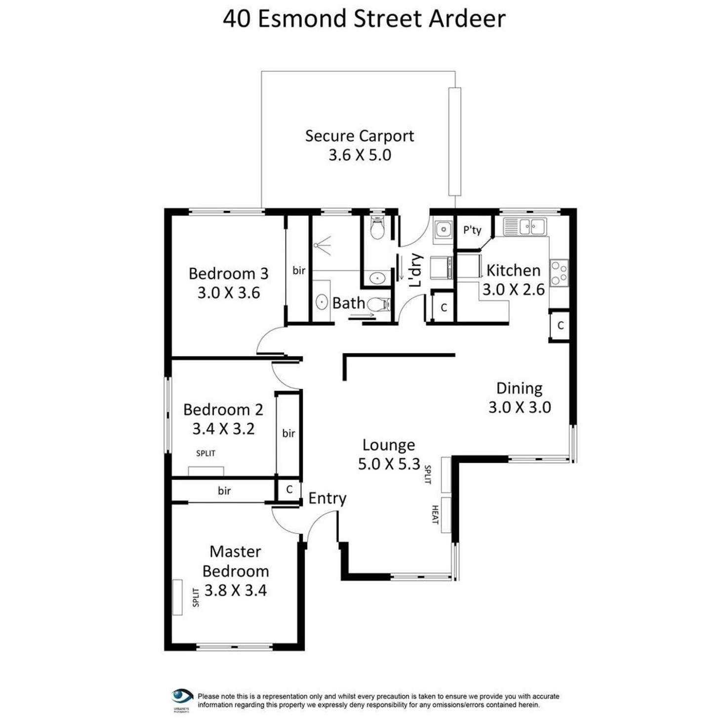 Floorplan of Homely house listing, 40 Esmond Street, Ardeer VIC 3022