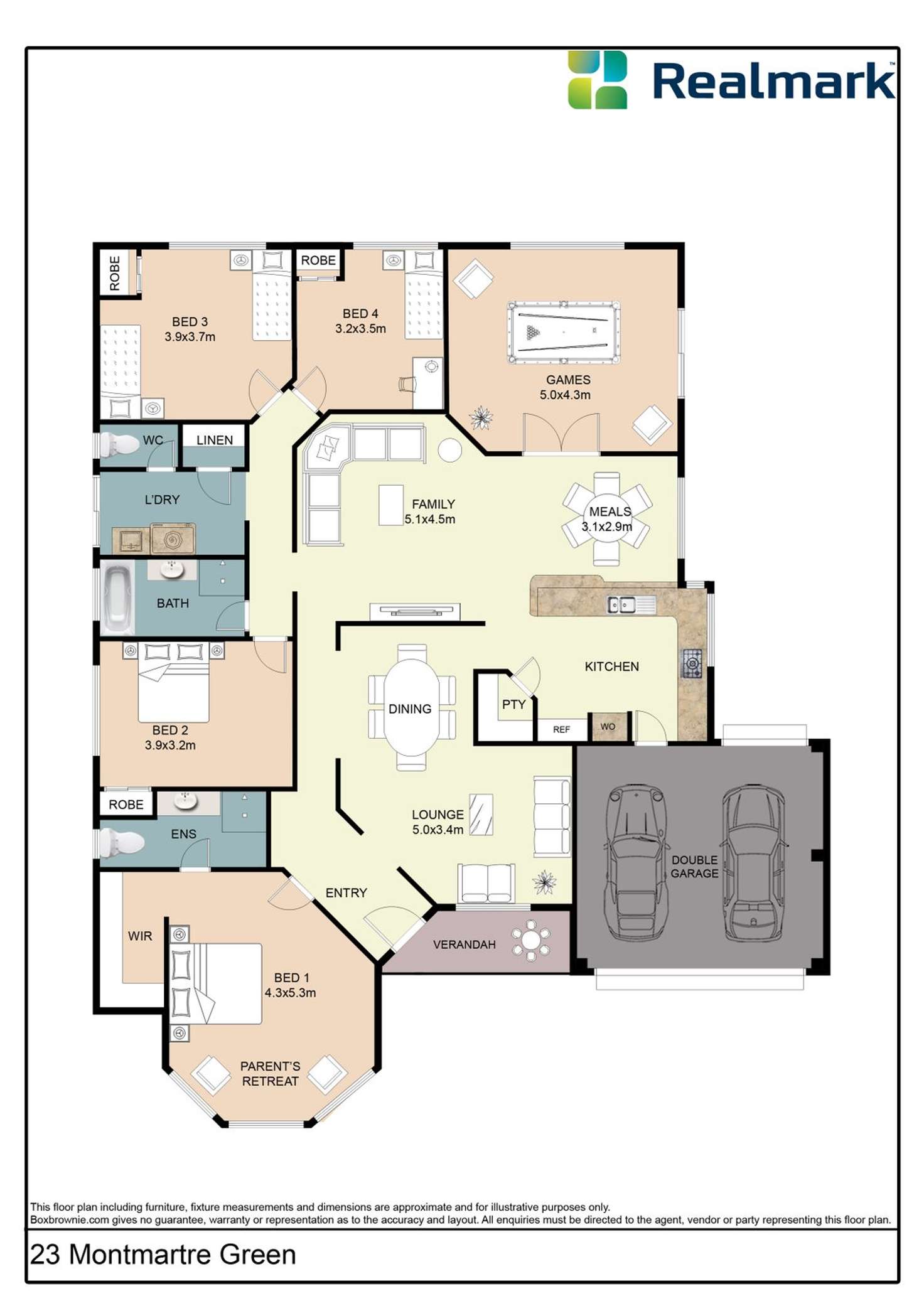 Floorplan of Homely house listing, 23 Montmartre Green, Port Kennedy WA 6172