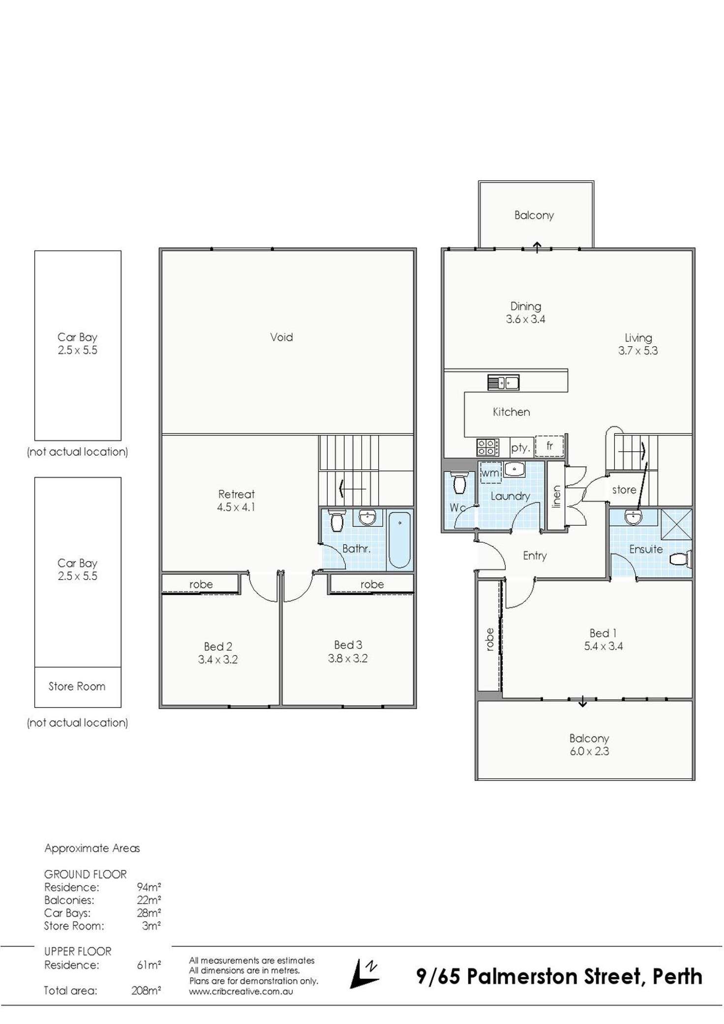 Floorplan of Homely apartment listing, 9/65 Palmerston Street, Perth WA 6000