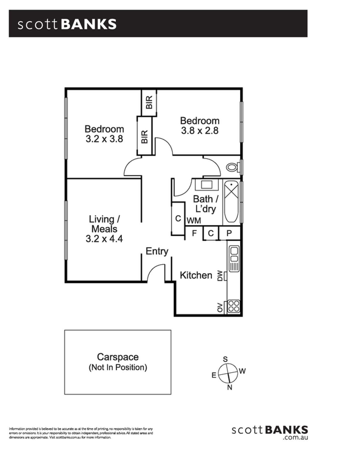 Floorplan of Homely apartment listing, 2/105 Grosvenor Street, Balaclava VIC 3183