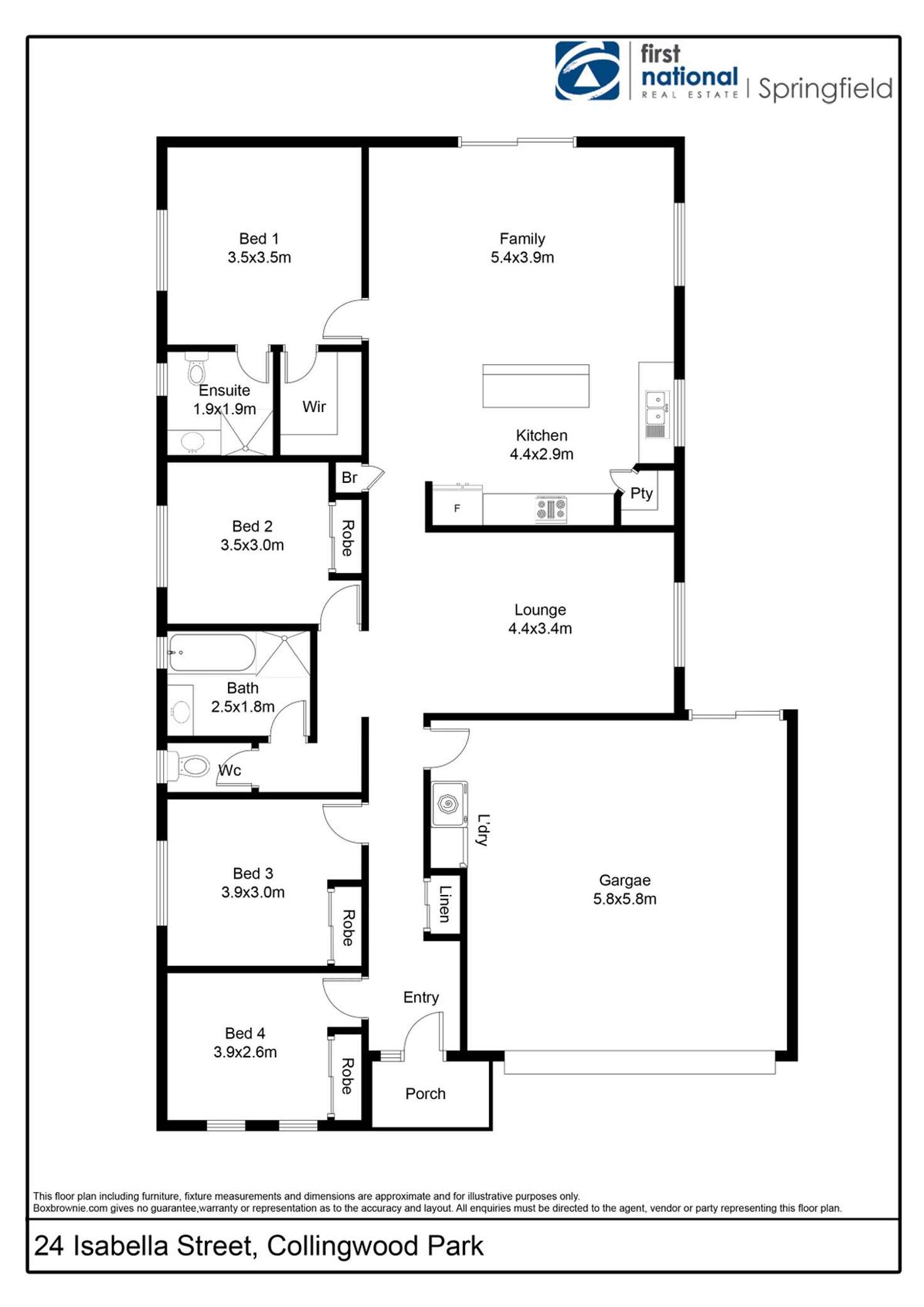 Floorplan of Homely house listing, 24 Isabella Street, Collingwood Park QLD 4301