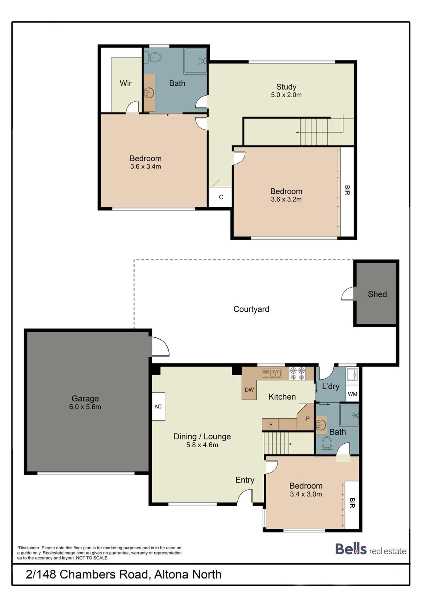 Floorplan of Homely townhouse listing, 2/148 Chambers Road, Altona North VIC 3025