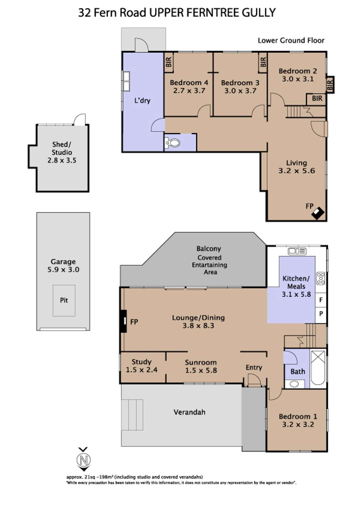 Floorplan of Homely house listing, 32 Fern Road, Upper Ferntree Gully VIC 3156