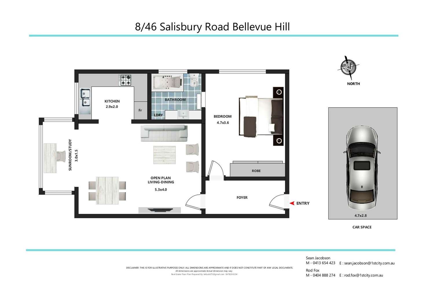 Floorplan of Homely apartment listing, 8/46 Salisbury Road, Rose Bay NSW 2029