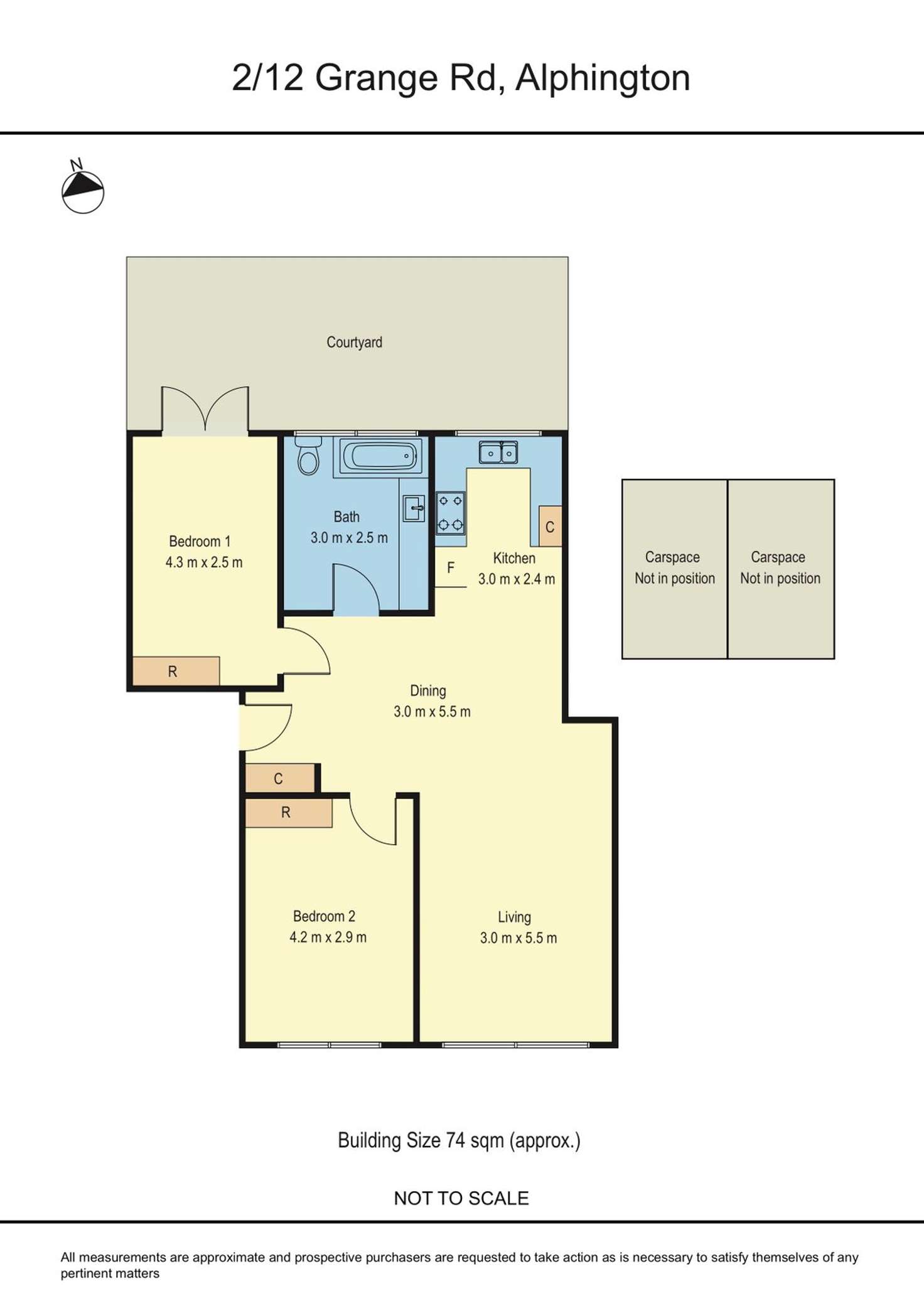 Floorplan of Homely apartment listing, 2/12 Grange Road, Alphington VIC 3078