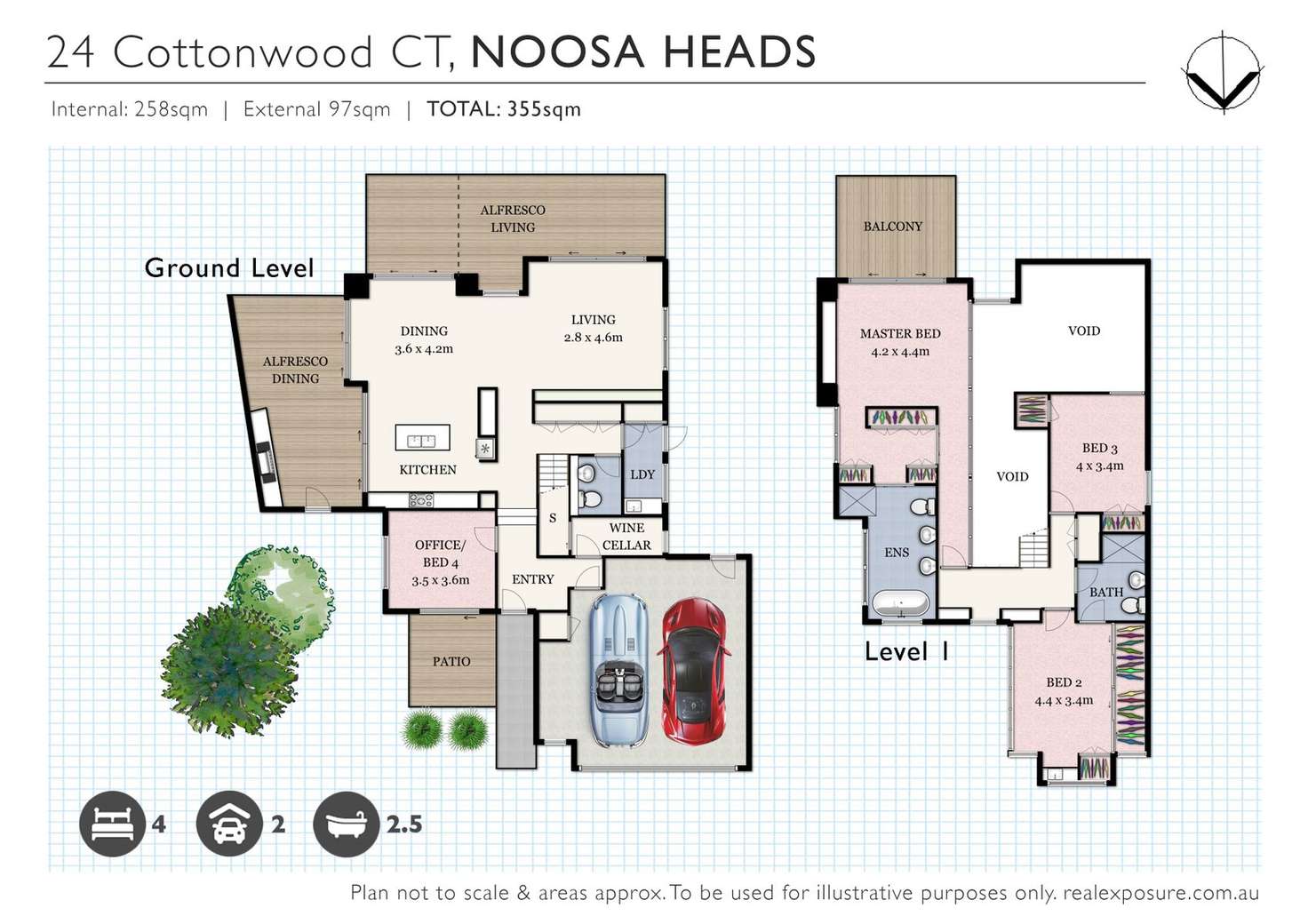 Floorplan of Homely house listing, 24 Cottonwood Court, Noosa Heads QLD 4567