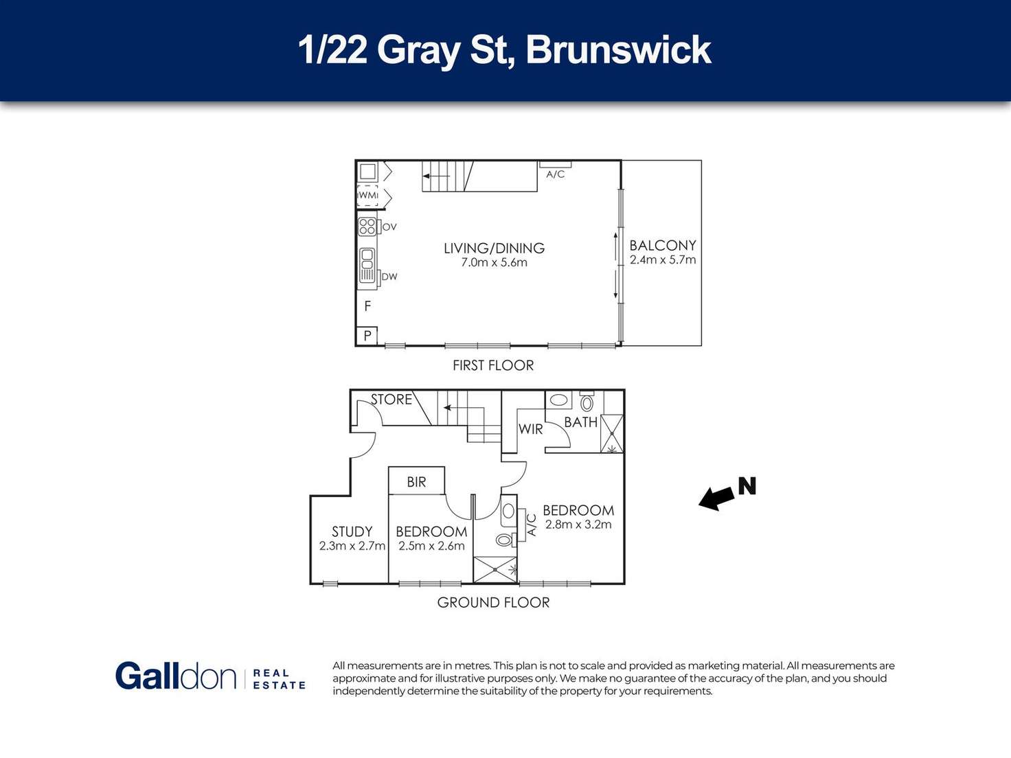 Floorplan of Homely apartment listing, 1/22 Gray Street, Brunswick VIC 3056