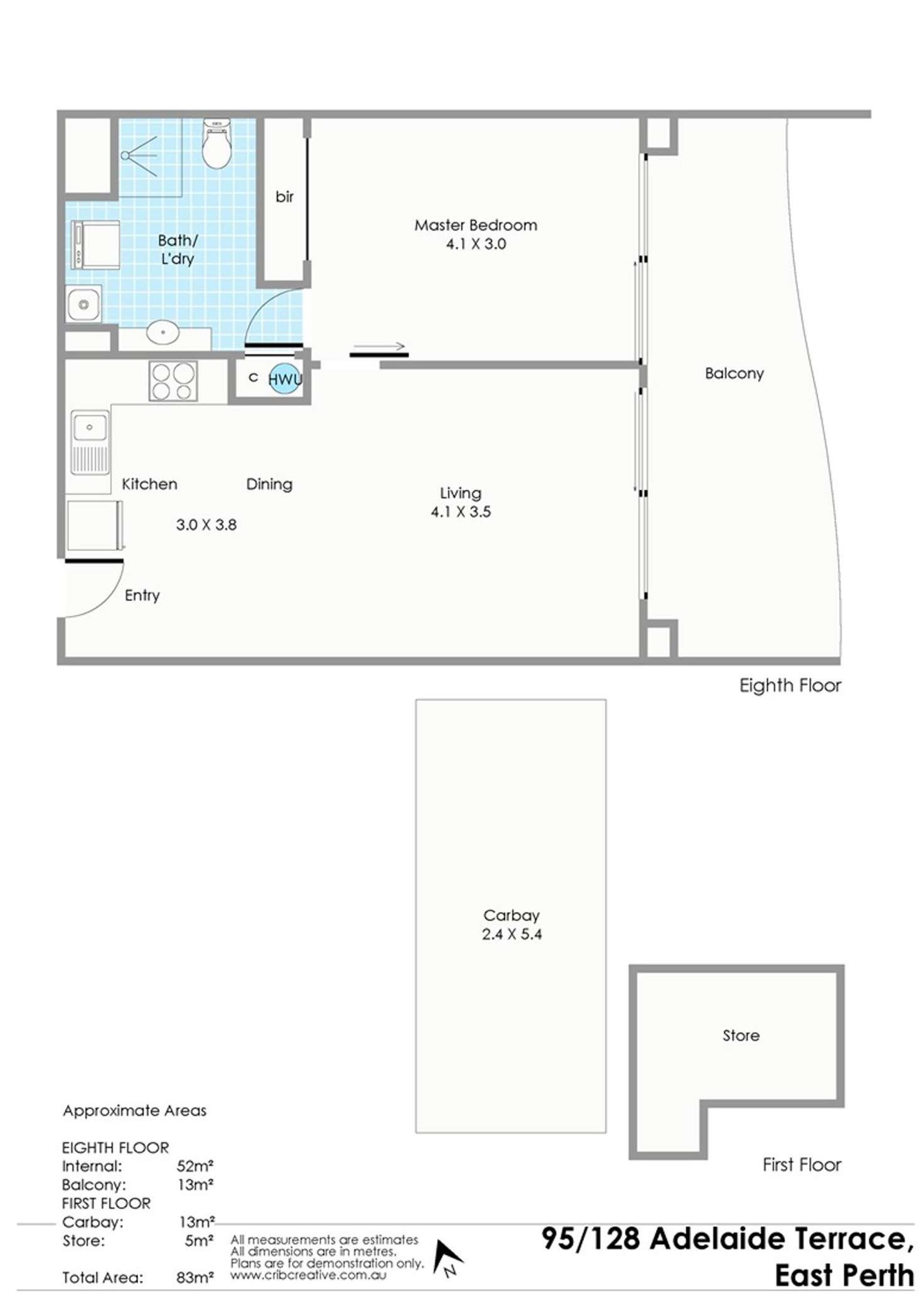 Floorplan of Homely apartment listing, 95/128 Adelaide Terrace, East Perth WA 6004