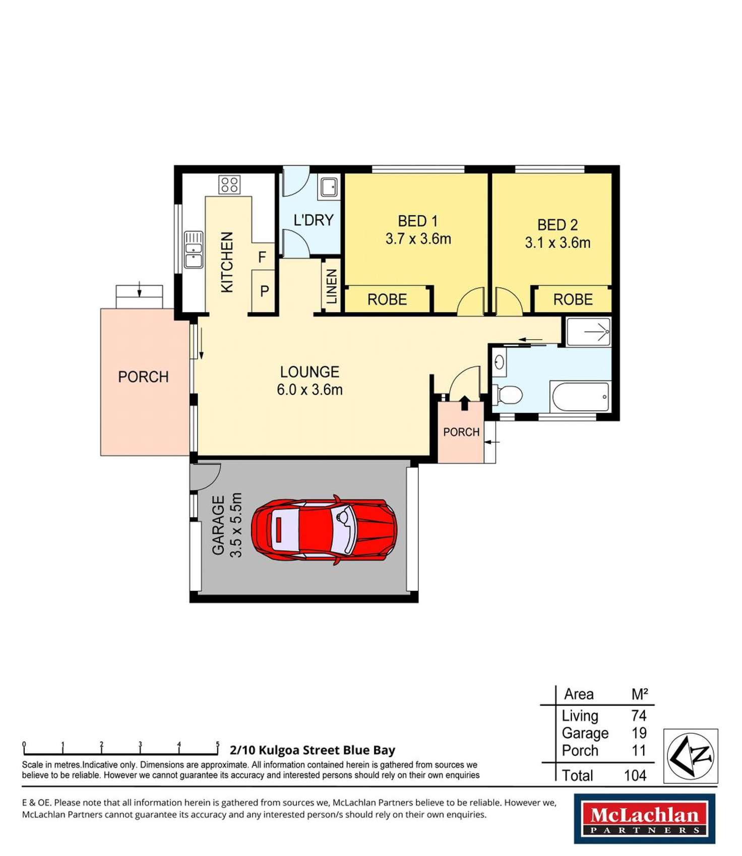 Floorplan of Homely villa listing, 2/10 Kulgoa Street, Blue Bay NSW 2261