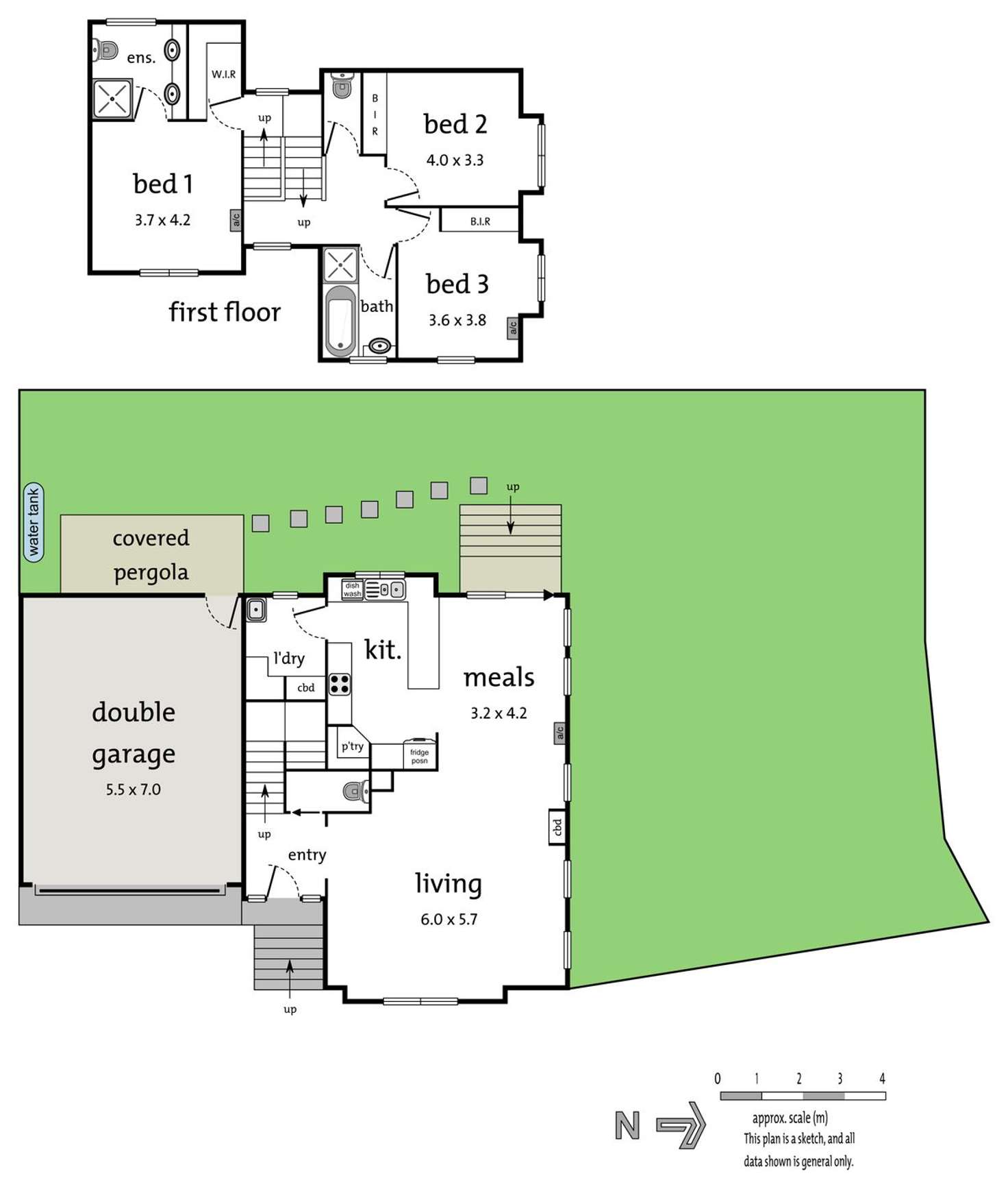 Floorplan of Homely townhouse listing, 1/24 Dudley Street, Mitcham VIC 3132