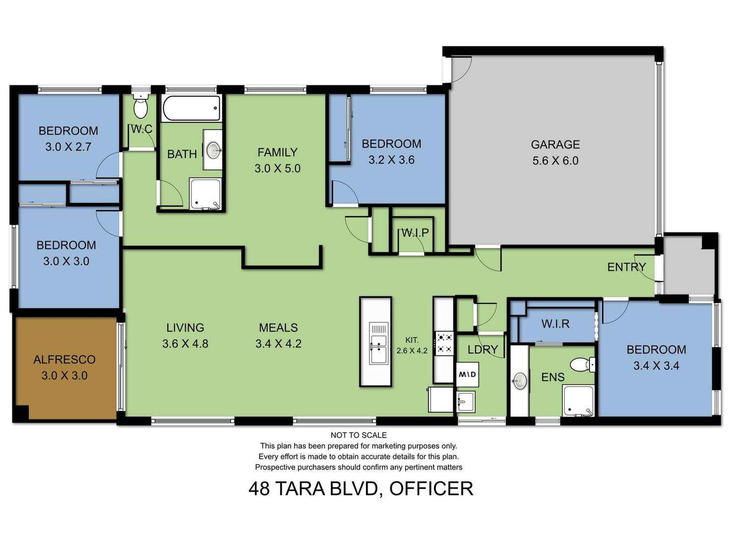 Floorplan of Homely house listing, 48 Tara Boulevard, Officer VIC 3809