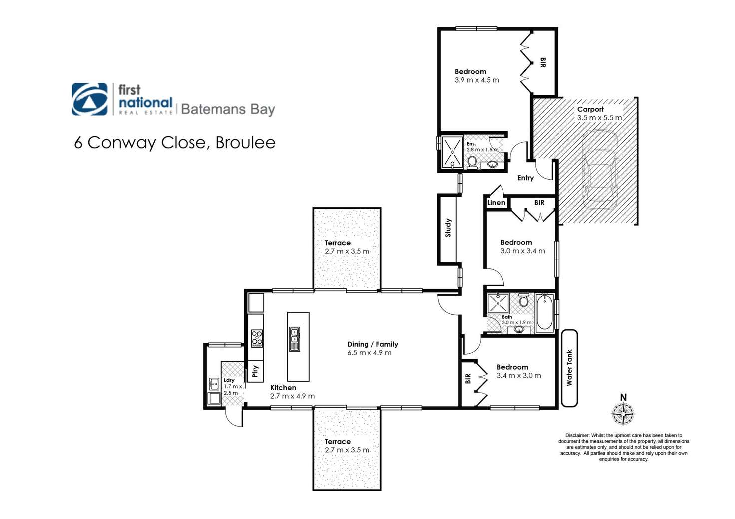 Floorplan of Homely house listing, 6 Conway Close, Broulee NSW 2537