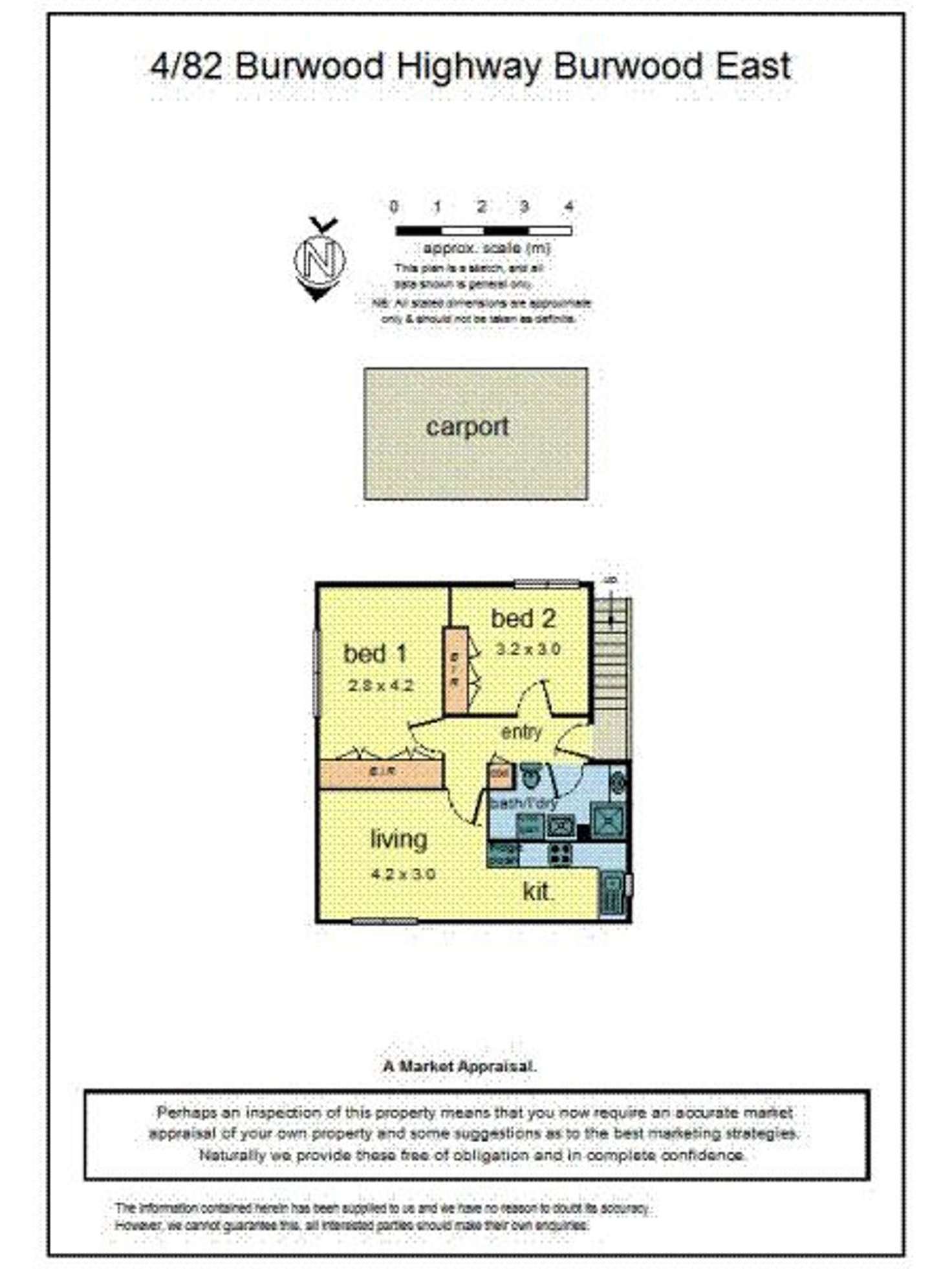 Floorplan of Homely flat listing, 4/82 Burwood Hwy, Burwood East VIC 3151
