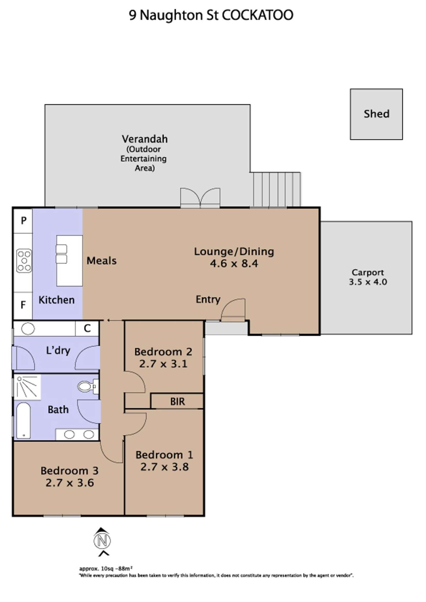 Floorplan of Homely house listing, 9 Naughton Street, Cockatoo VIC 3781