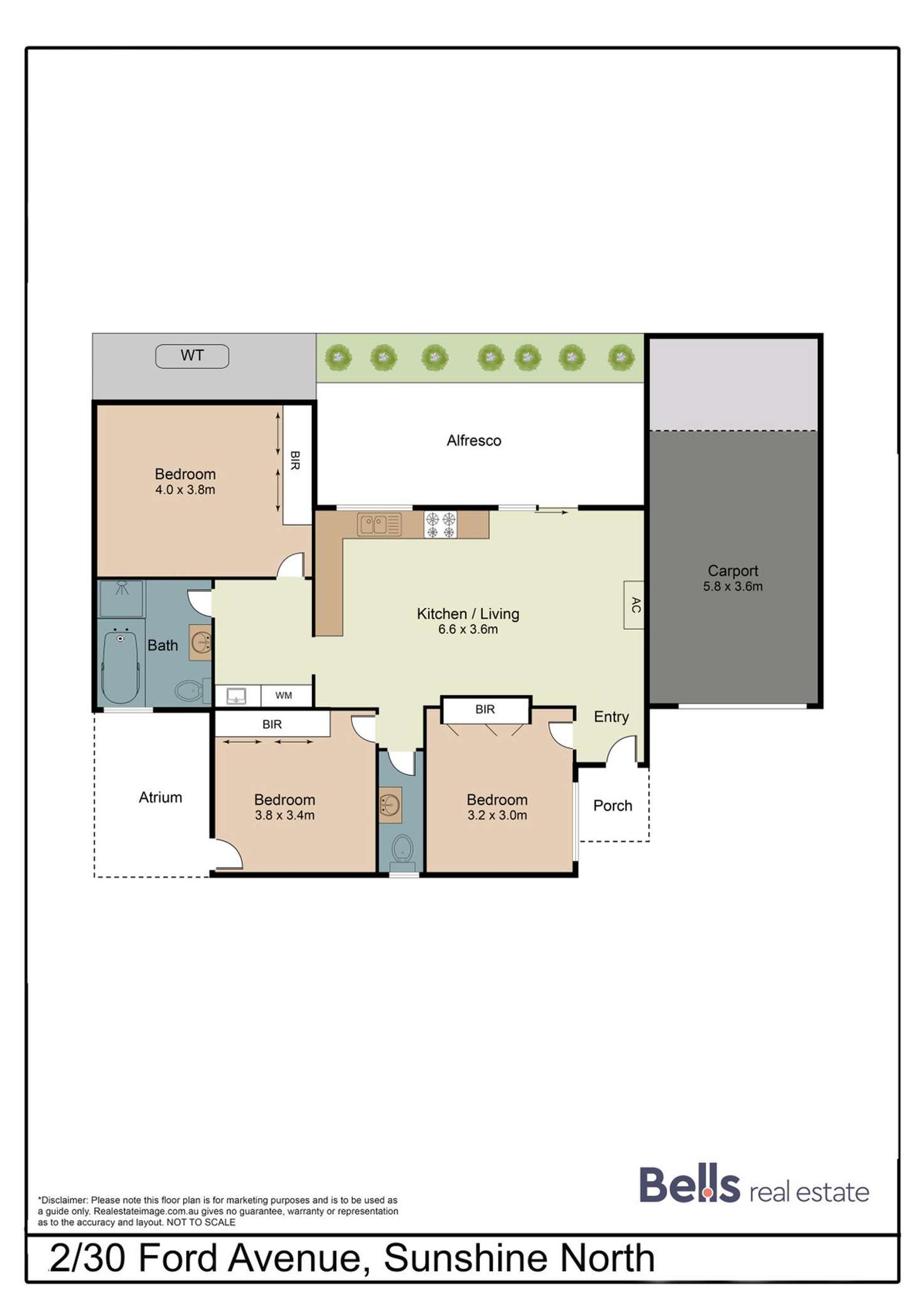 Floorplan of Homely house listing, 2/30 Ford Avenue, Sunshine North VIC 3020