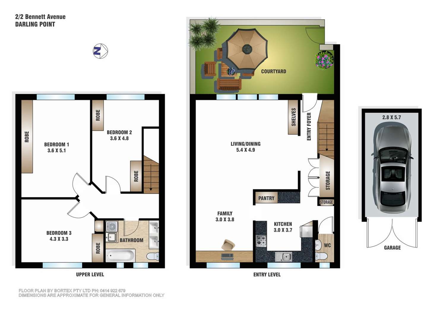 Floorplan of Homely apartment listing, 2/2 Bennett Avenue, Darling Point NSW 2027