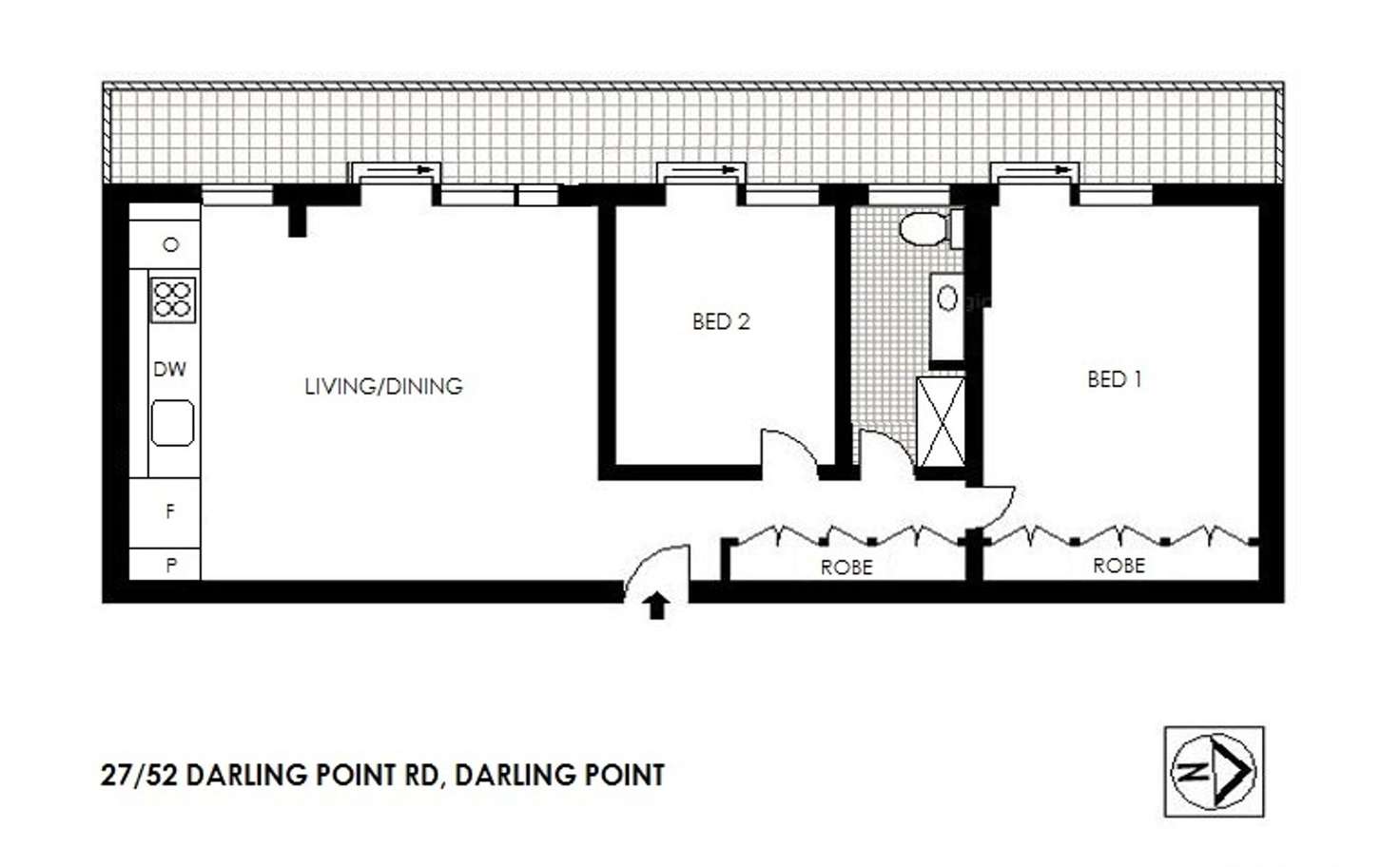 Floorplan of Homely apartment listing, 27/52 Darling Point Road, Darling Point NSW 2027