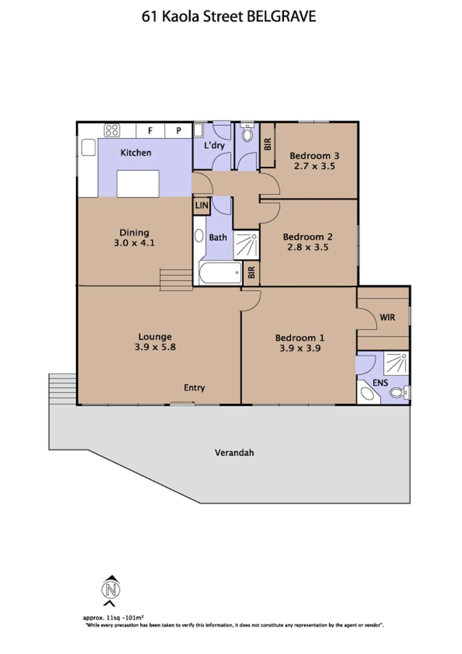 Floorplan of Homely house listing, 61 Kaola Street, Belgrave VIC 3160
