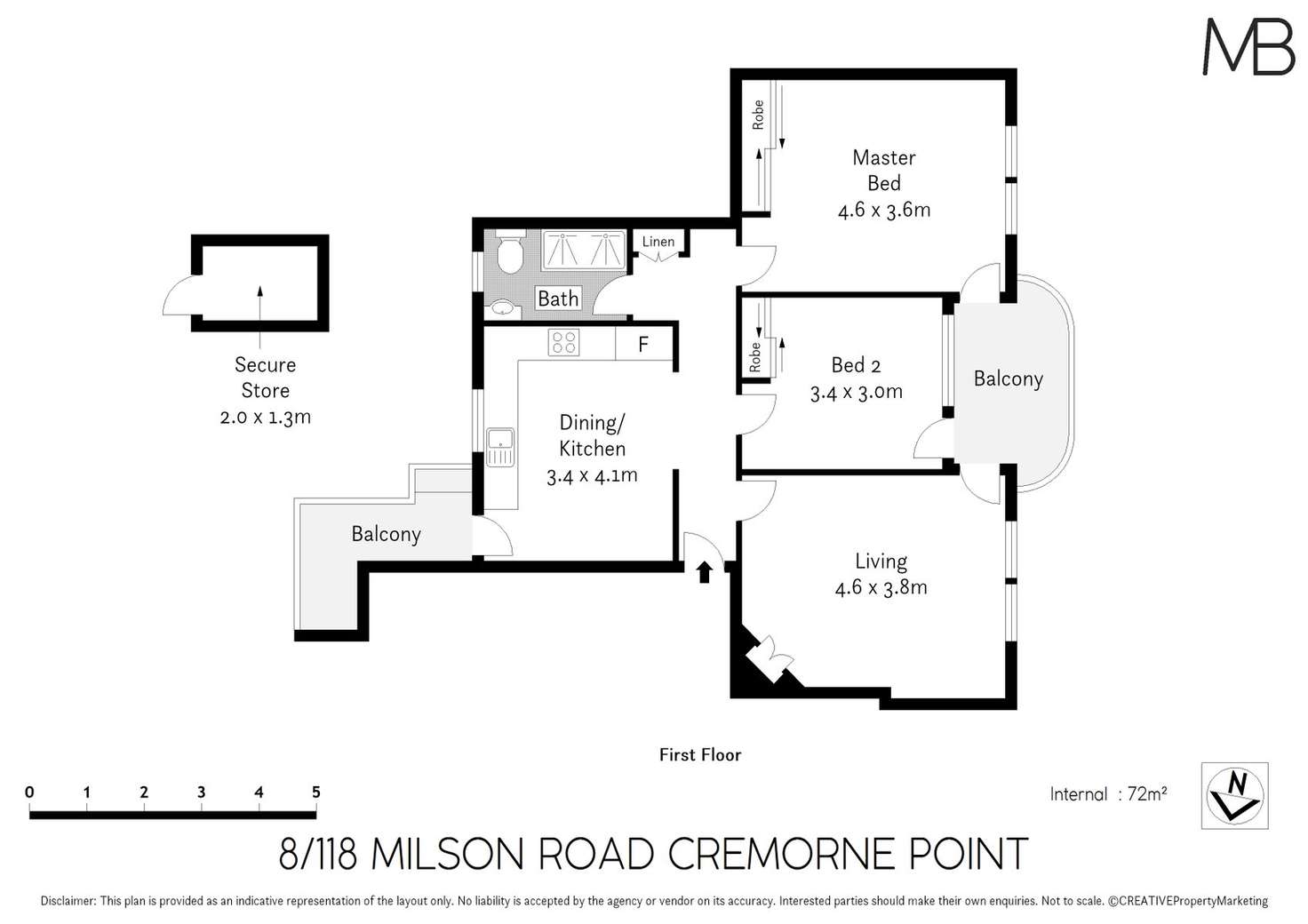 Floorplan of Homely apartment listing, 8/118 Milson Road, Cremorne Point NSW 2090