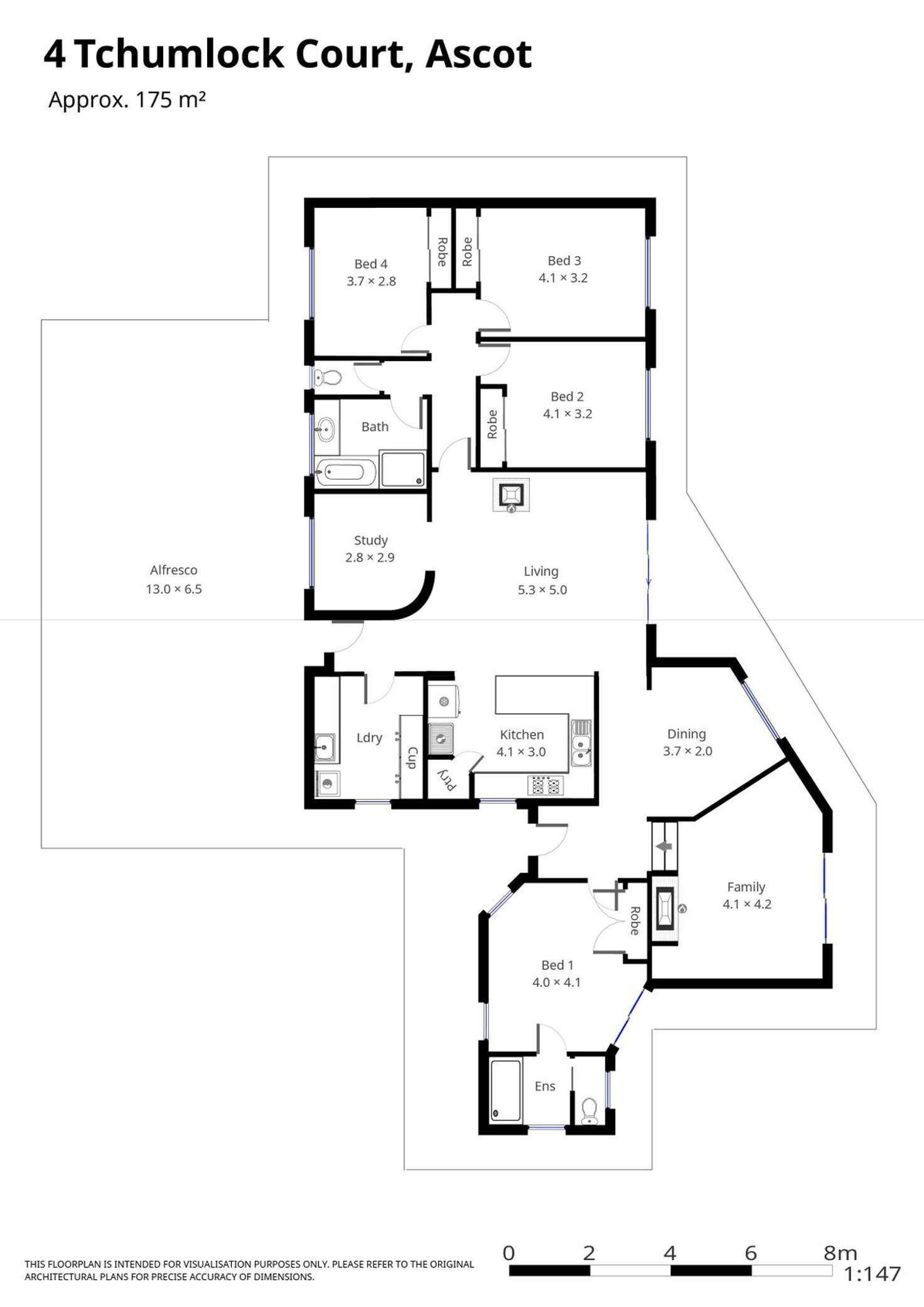 Floorplan of Homely house listing, 4 Tchumlock Court, Ascot VIC 3551