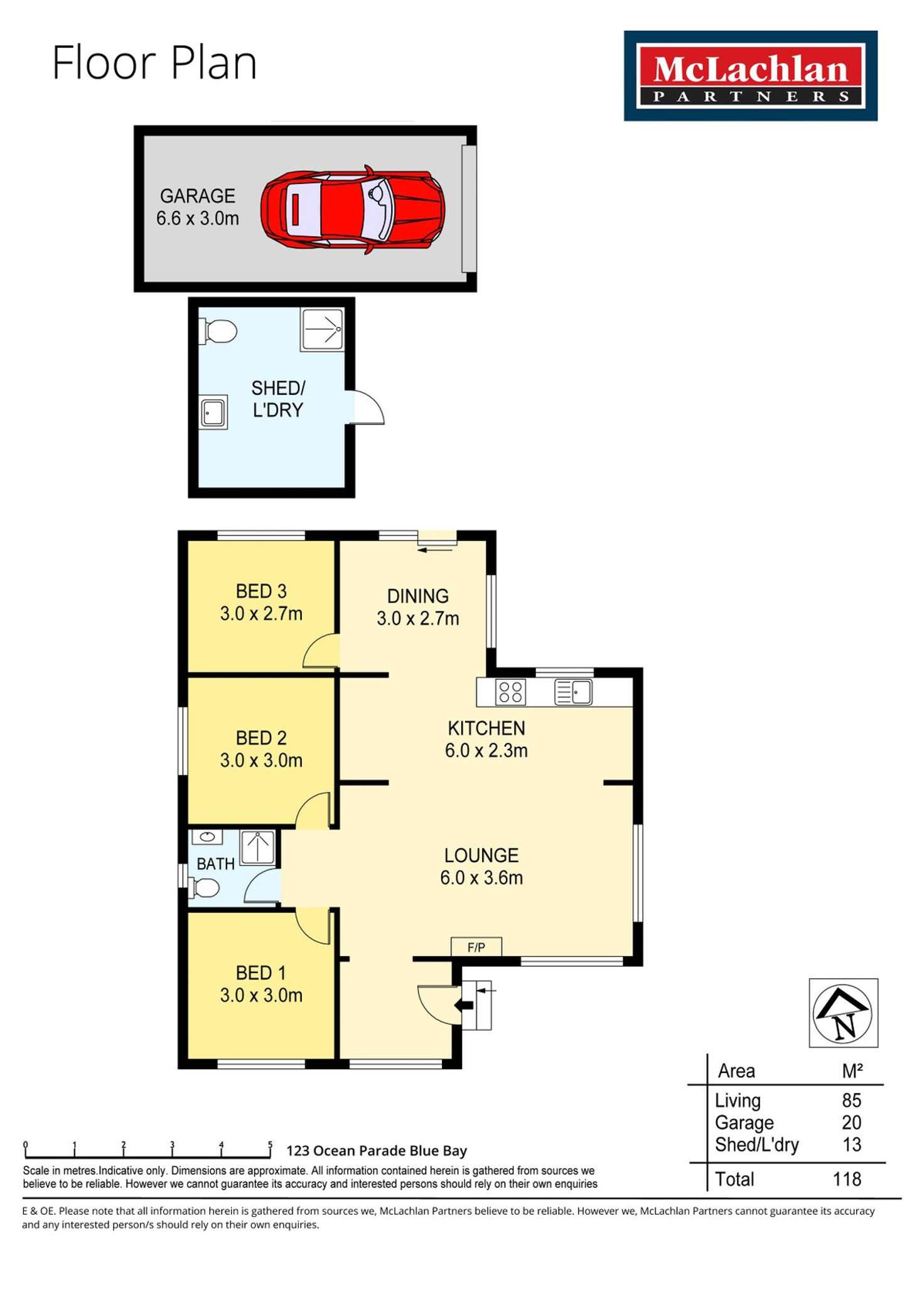 Floorplan of Homely house listing, 123 Ocean Parade, Blue Bay NSW 2261