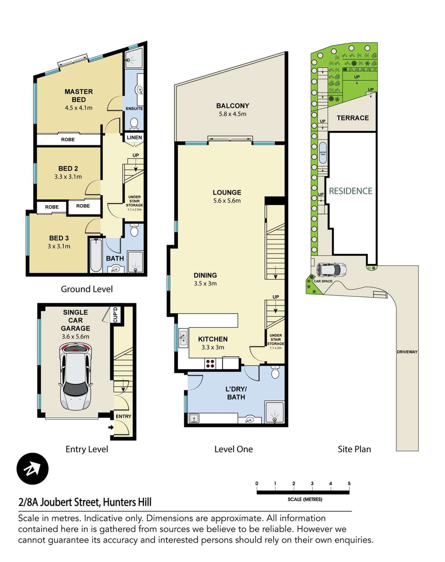 Floorplan of Homely semiDetached listing, 2/8A Joubert Street, Hunters Hill NSW 2110