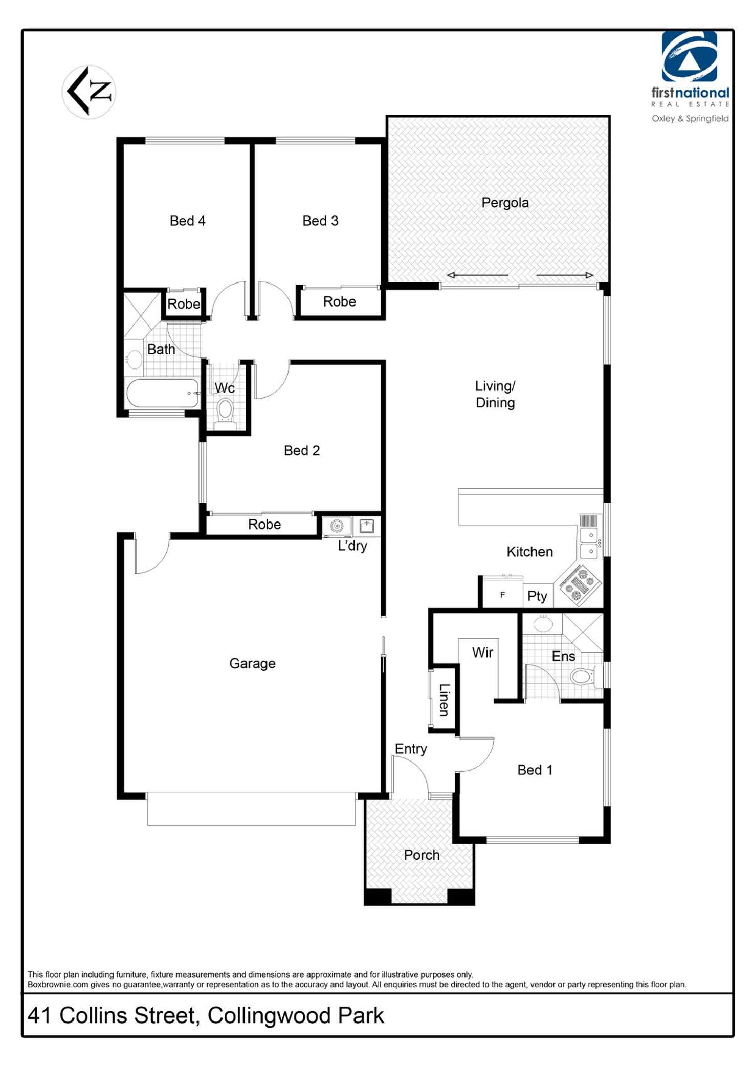 Floorplan of Homely house listing, 41 Collins Street, Collingwood Park QLD 4301