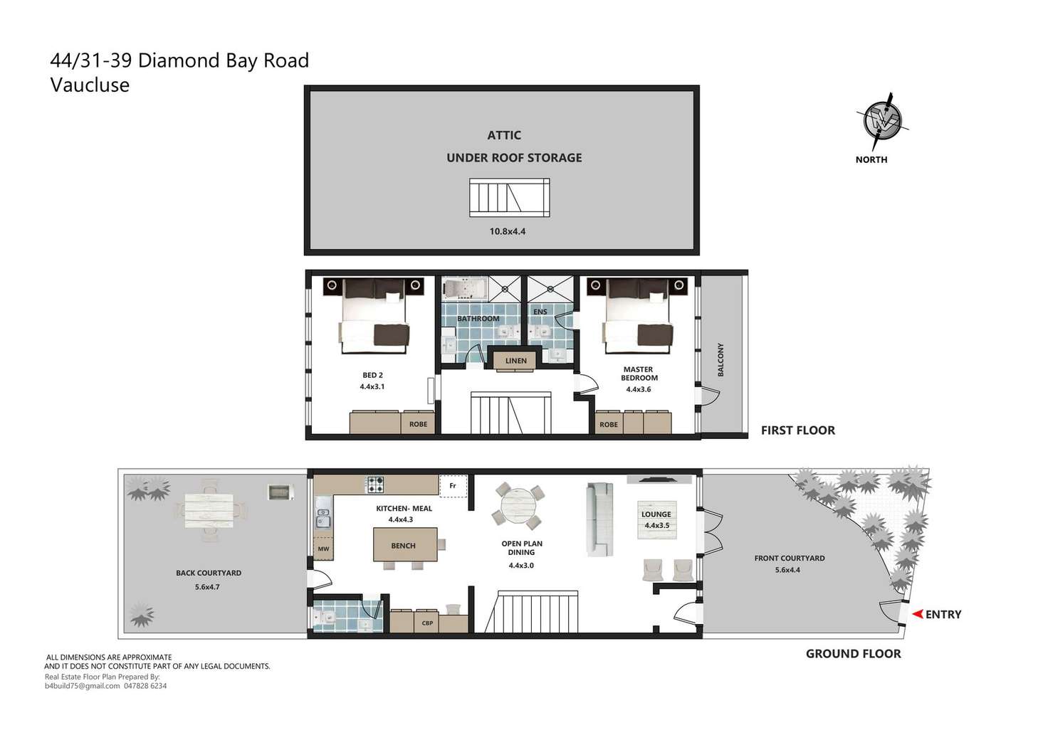 Floorplan of Homely apartment listing, 44/31-39 Diamond Bay Road, Vaucluse NSW 2030