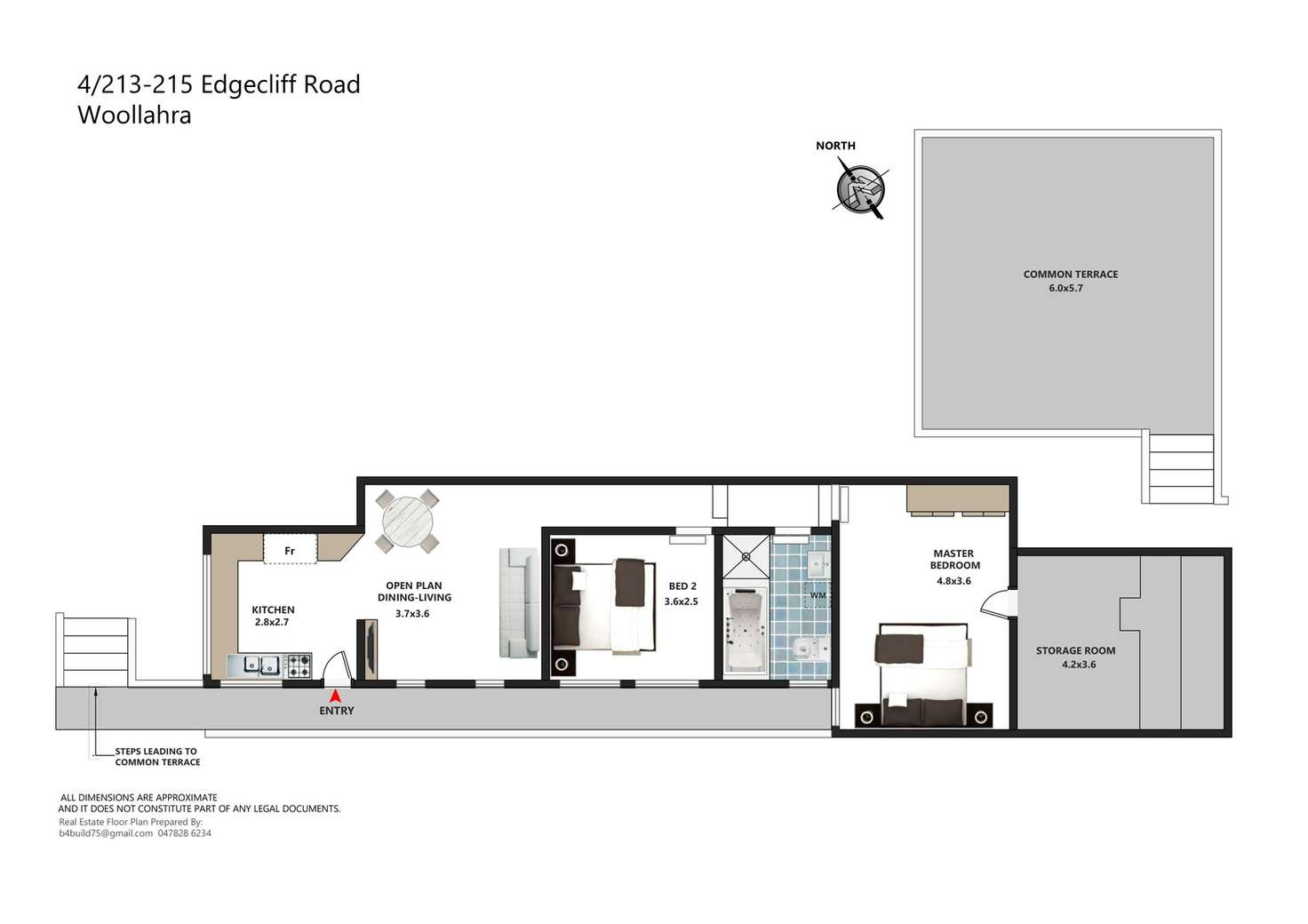 Floorplan of Homely apartment listing, 4/213-215 Edgecliff Road, Woollahra NSW 2025