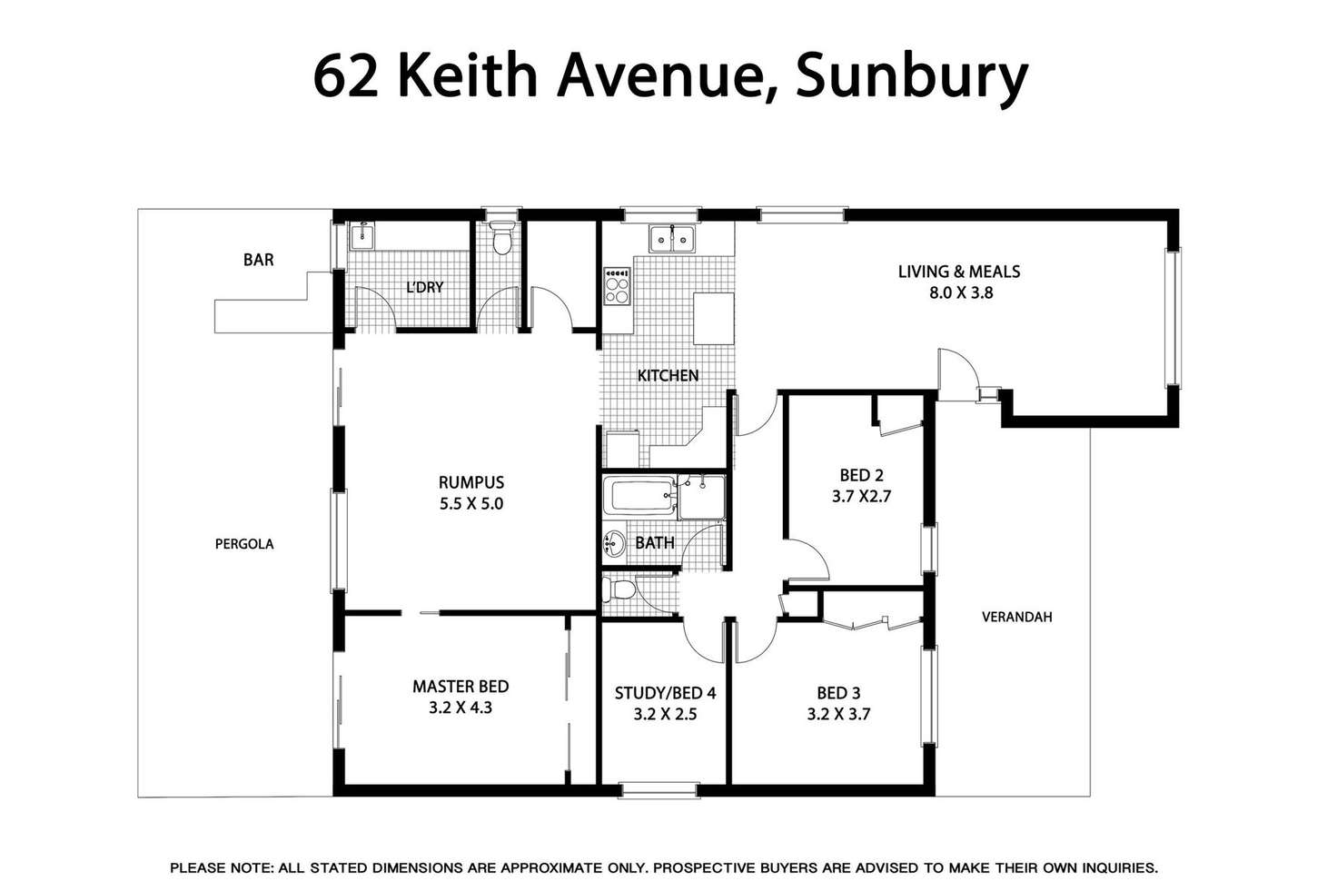 Floorplan of Homely house listing, 62 Keith Avenue, Sunbury VIC 3429