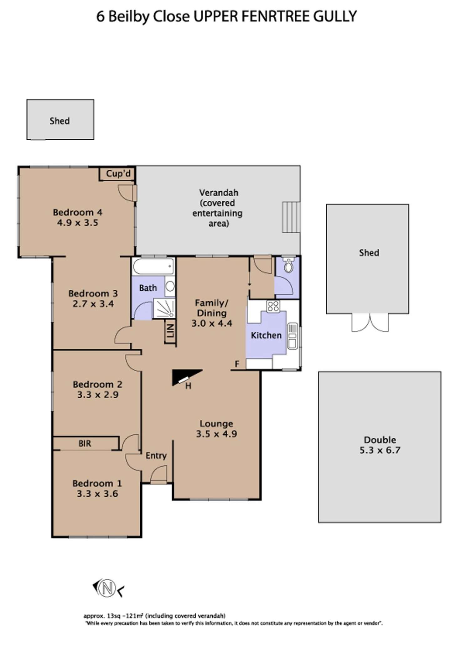 Floorplan of Homely house listing, 6 Beilby Close, Upper Ferntree Gully VIC 3156