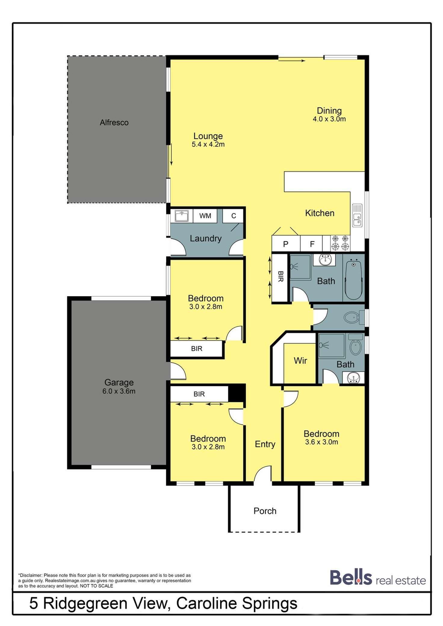 Floorplan of Homely house listing, 5 Ridgegreen View, Caroline Springs VIC 3023