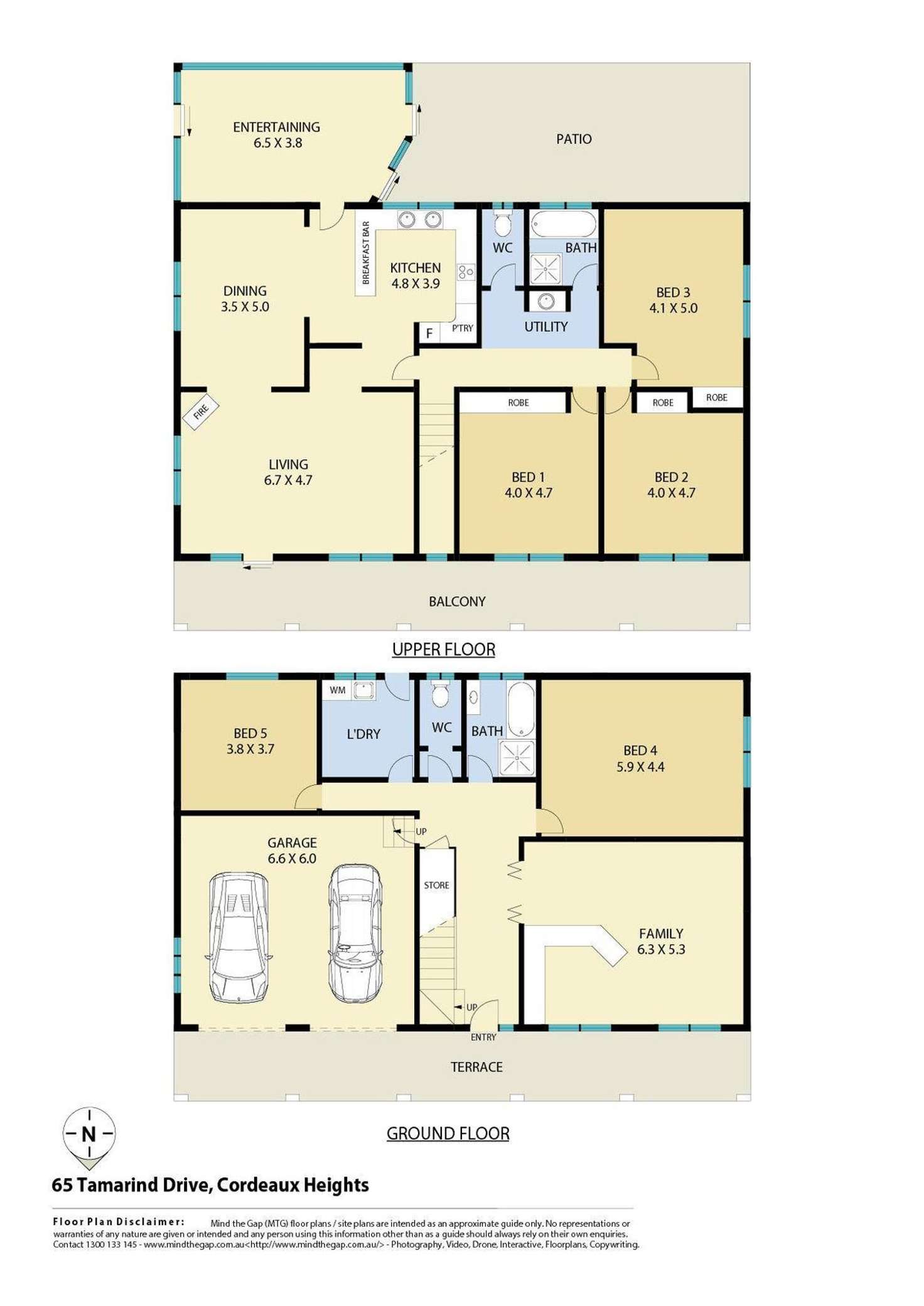 Floorplan of Homely house listing, 65 Tamarind Drive, Cordeaux Heights NSW 2526