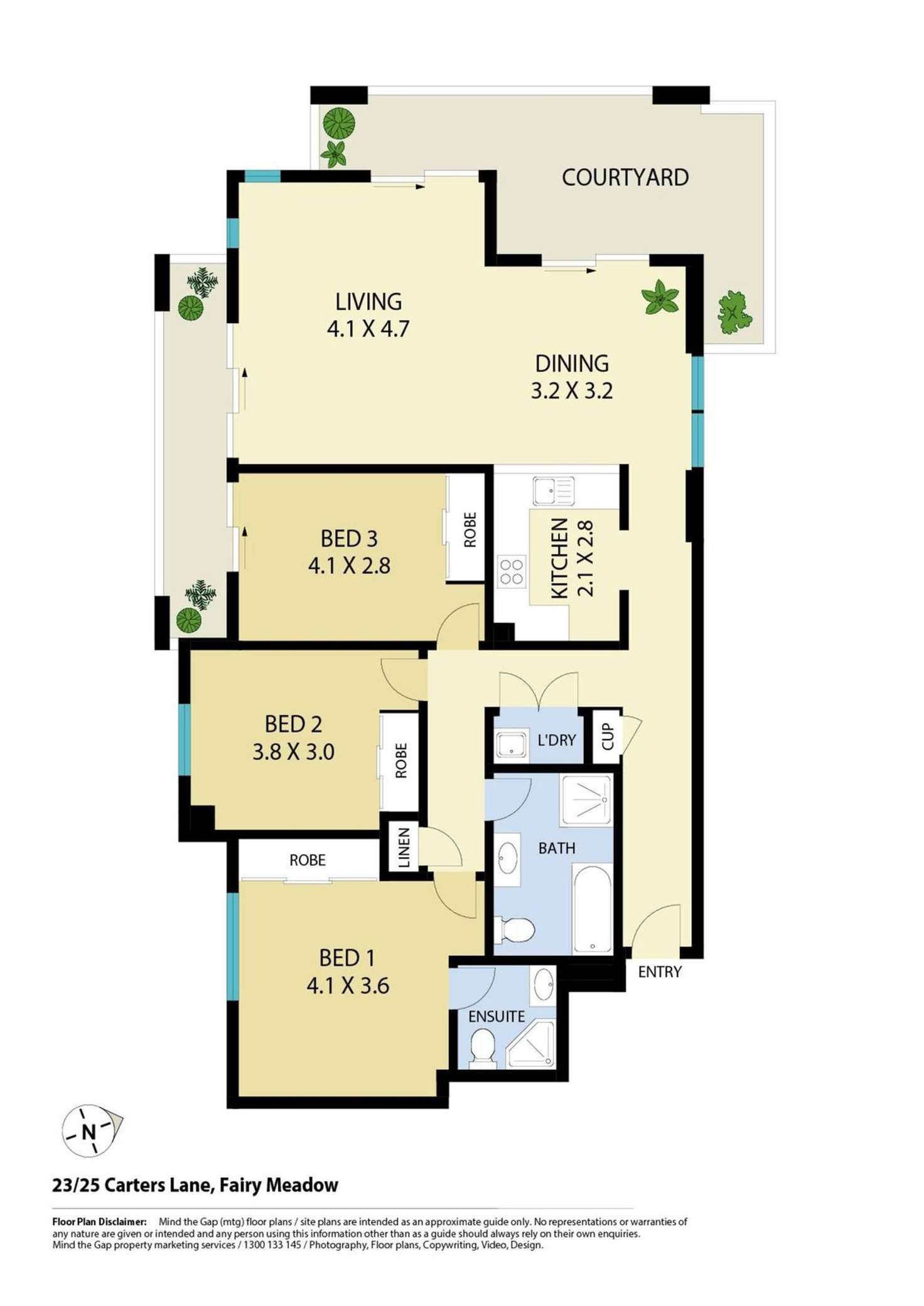 Floorplan of Homely apartment listing, 23/25 Carters Lane, Fairy Meadow NSW 2519