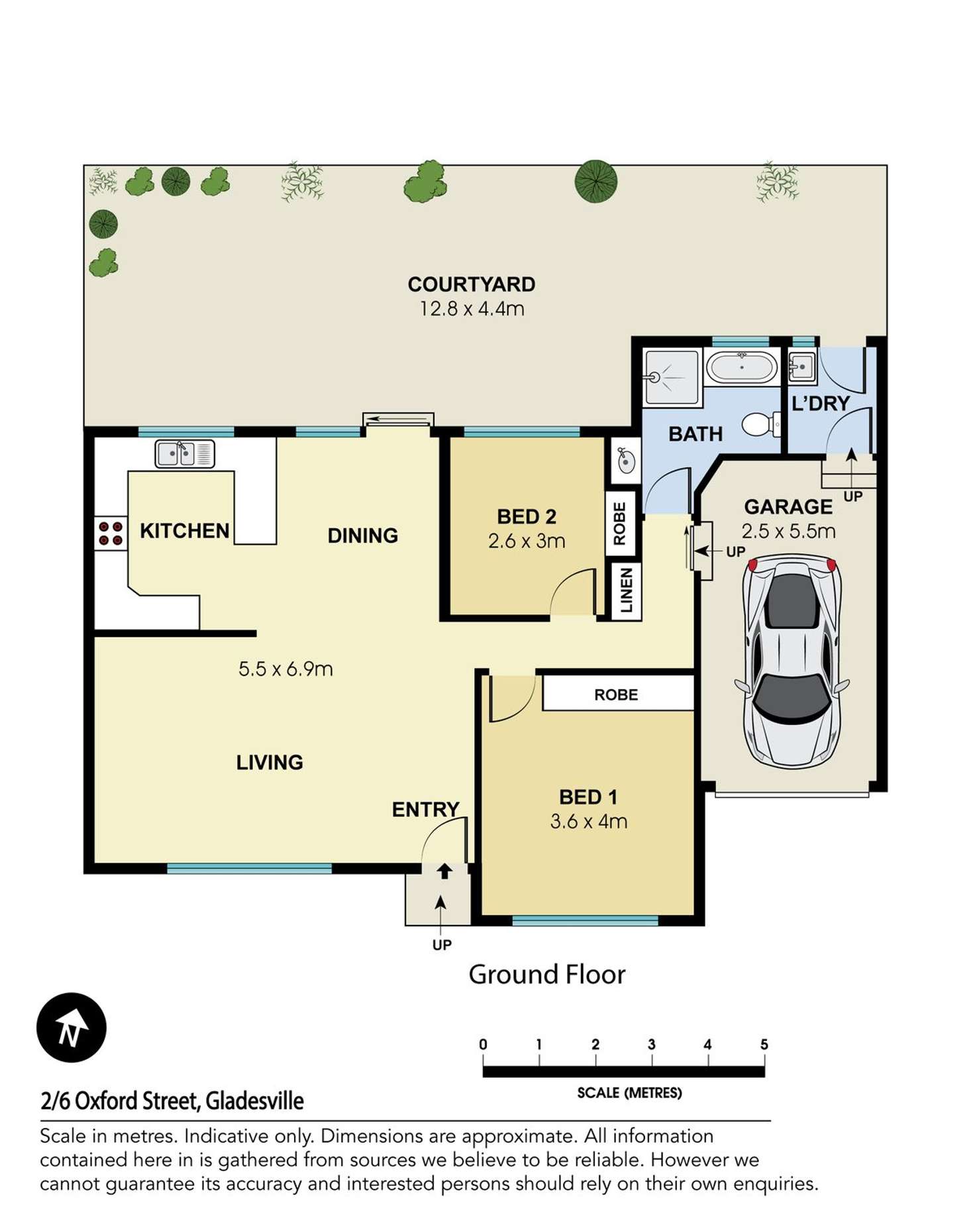 Floorplan of Homely villa listing, 2/6 Oxford Street, Gladesville NSW 2111