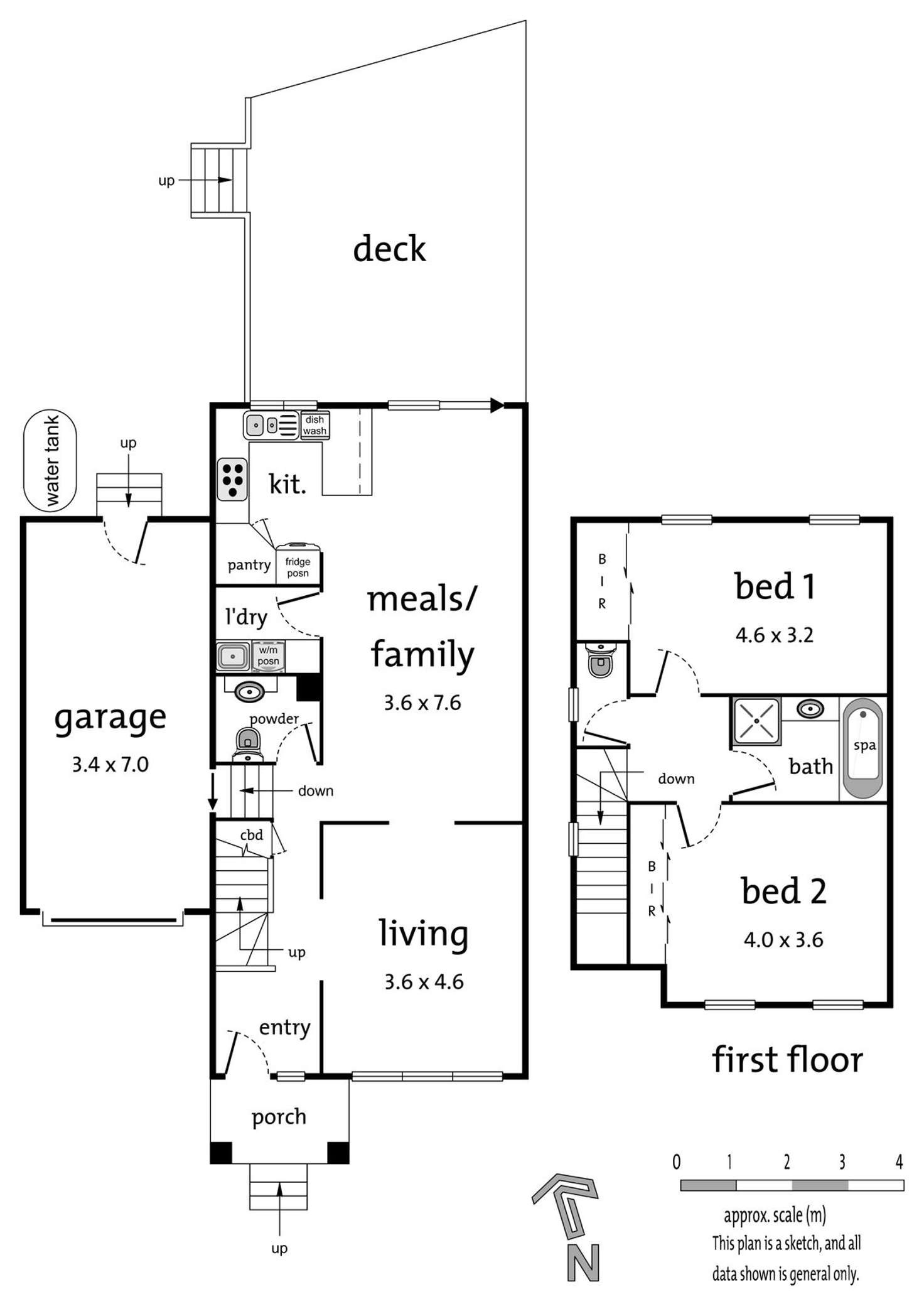 Floorplan of Homely townhouse listing, 2/5-7 Casella Street, Mitcham VIC 3132