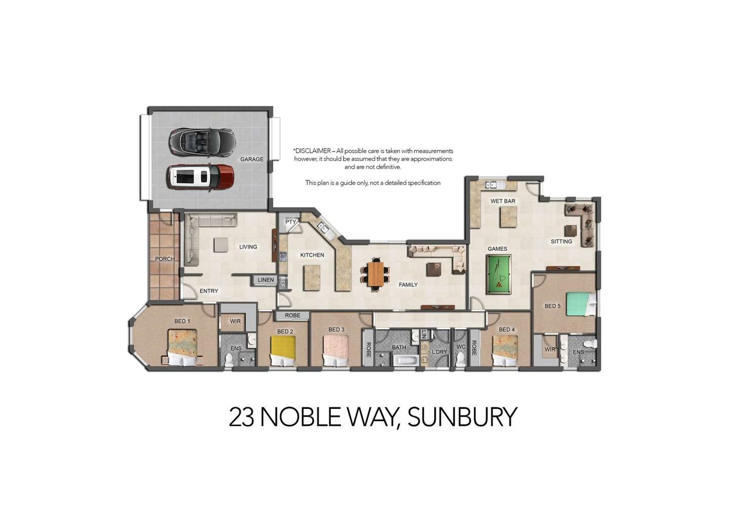 Floorplan of Homely house listing, 23 Noble Way, Sunbury VIC 3429