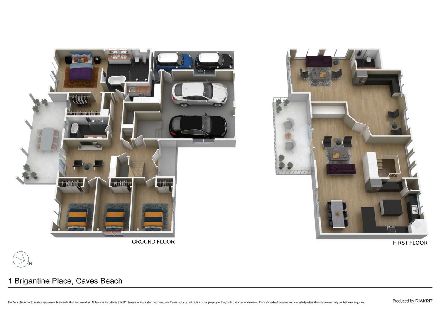 Floorplan of Homely house listing, 1 Brigantine Place, Caves Beach NSW 2281