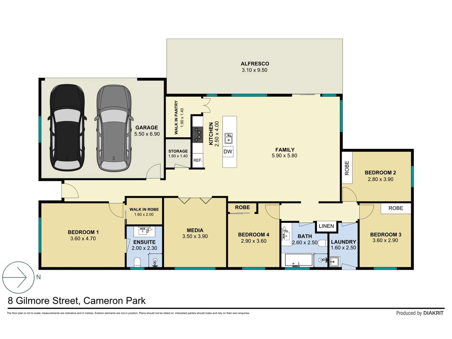 Floorplan of Homely house listing, 8 Gilmore Street, Cameron Park NSW 2285