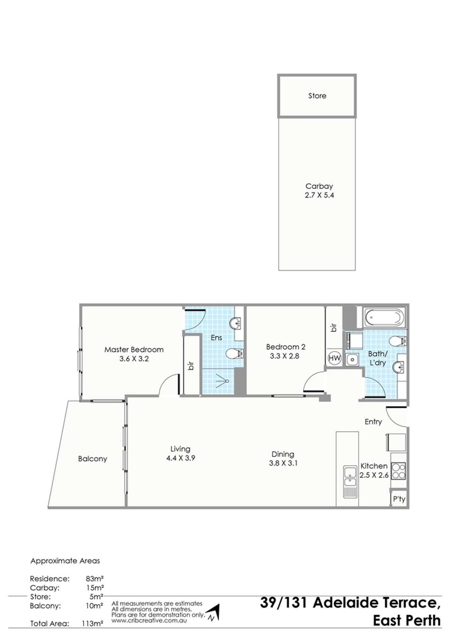 Floorplan of Homely apartment listing, 39/131 Adelaide Terrace, East Perth WA 6004