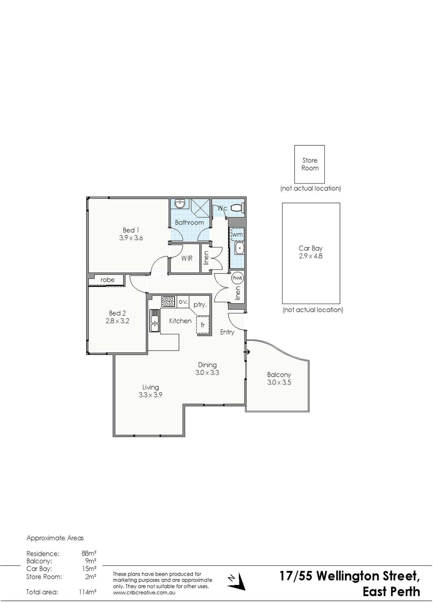 Floorplan of Homely apartment listing, 17/55 Wellington Street, East Perth WA 6004